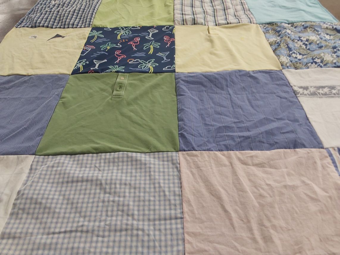 T-shirt quilt with crafting, quilting themes by Lenore from AR