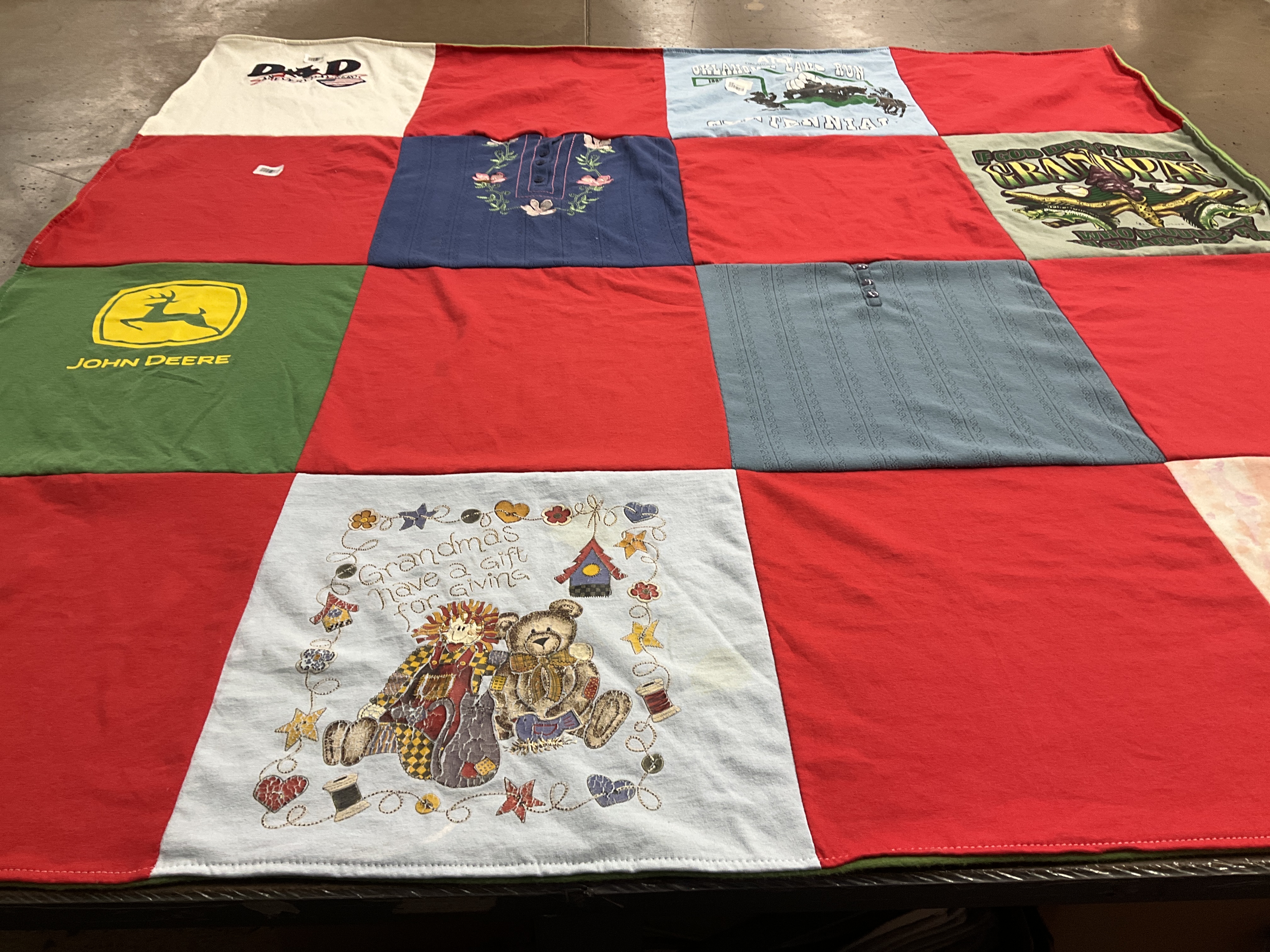 T-shirt quilt with sewing, crafting themes by Megan from OK