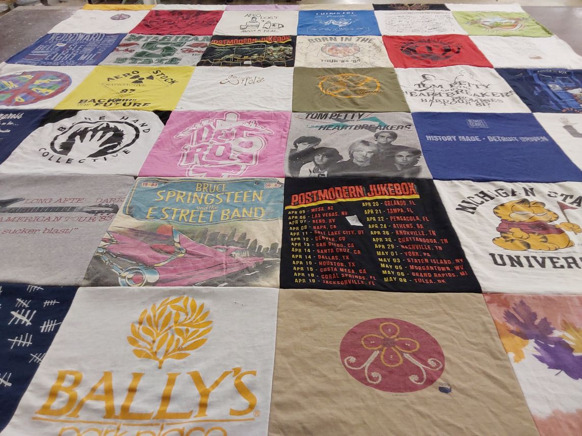 T-shirt quilt from michigan state university by Christine from FL