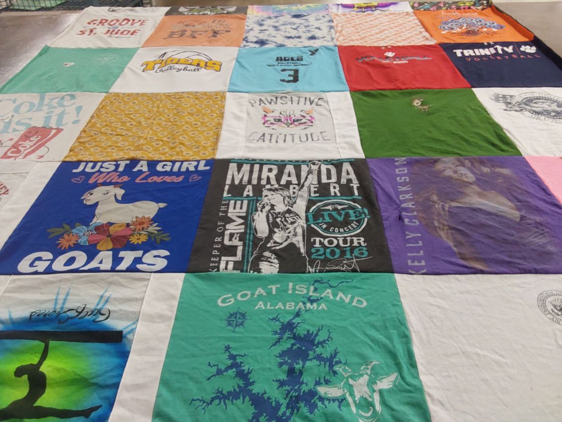 T-shirt quilt featuring trinity university volleyball by Theresa from AL