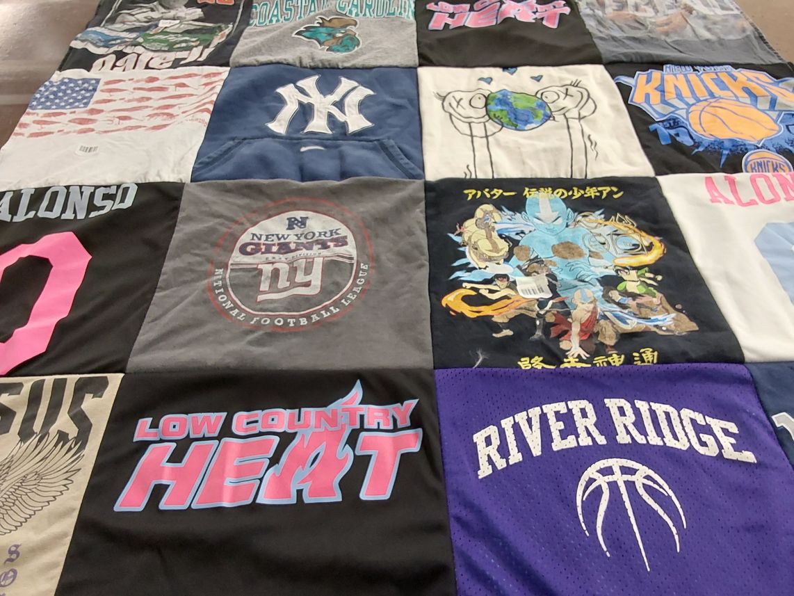 T-shirt quilt featuring new york giants by Emily from SC