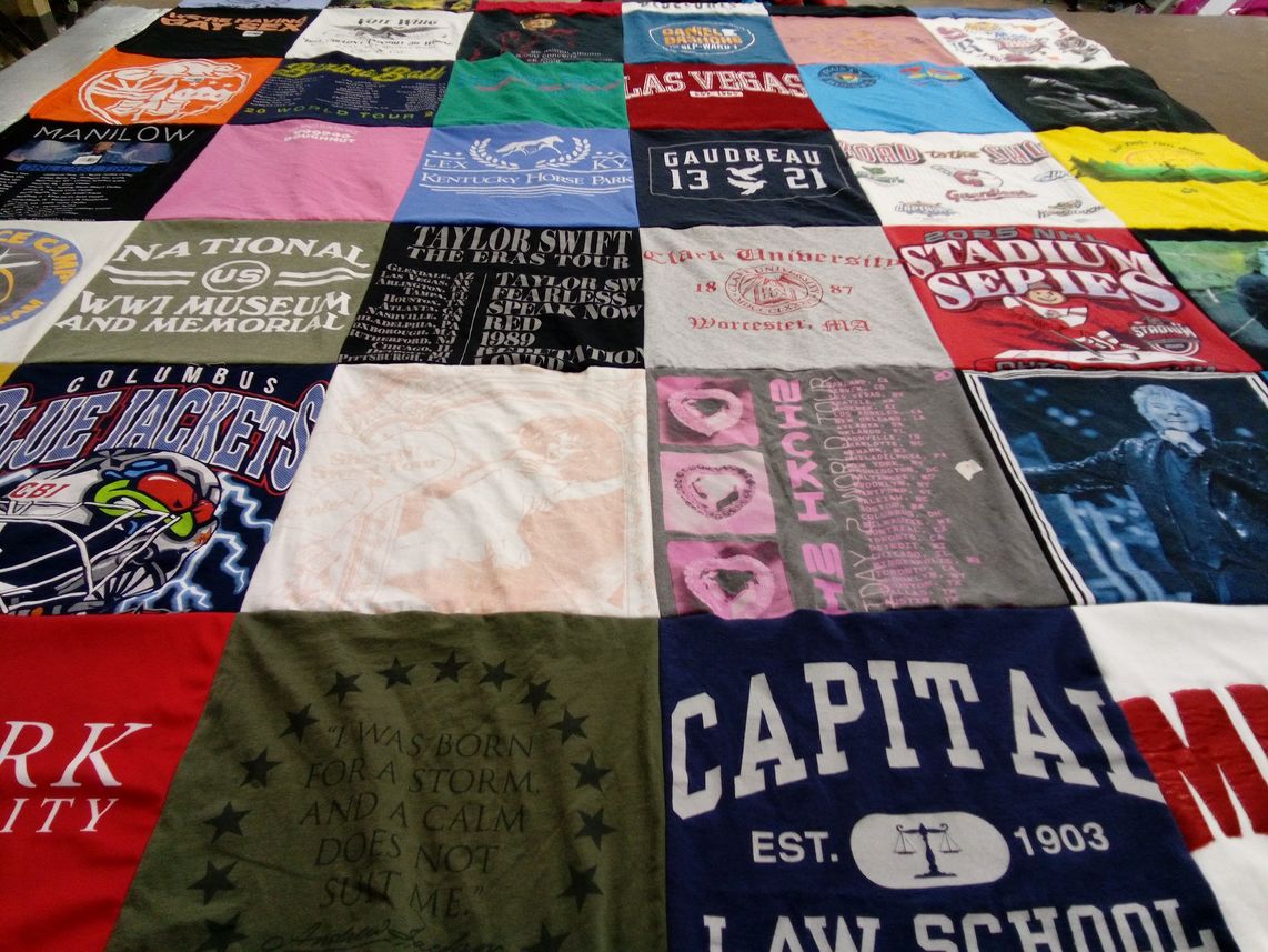 T-shirt quilt featuring columbus blue jackets by Abby from OH