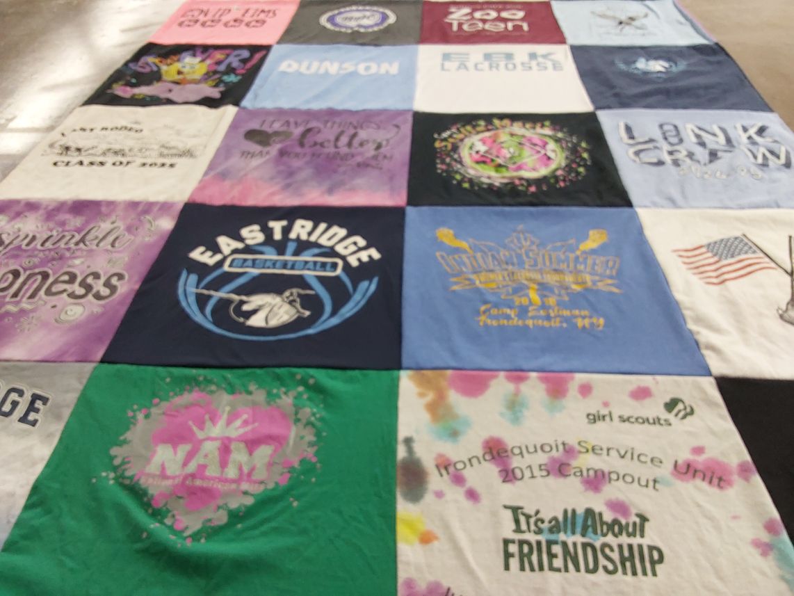 T-shirt quilt from eastridge high school by Angela from NY