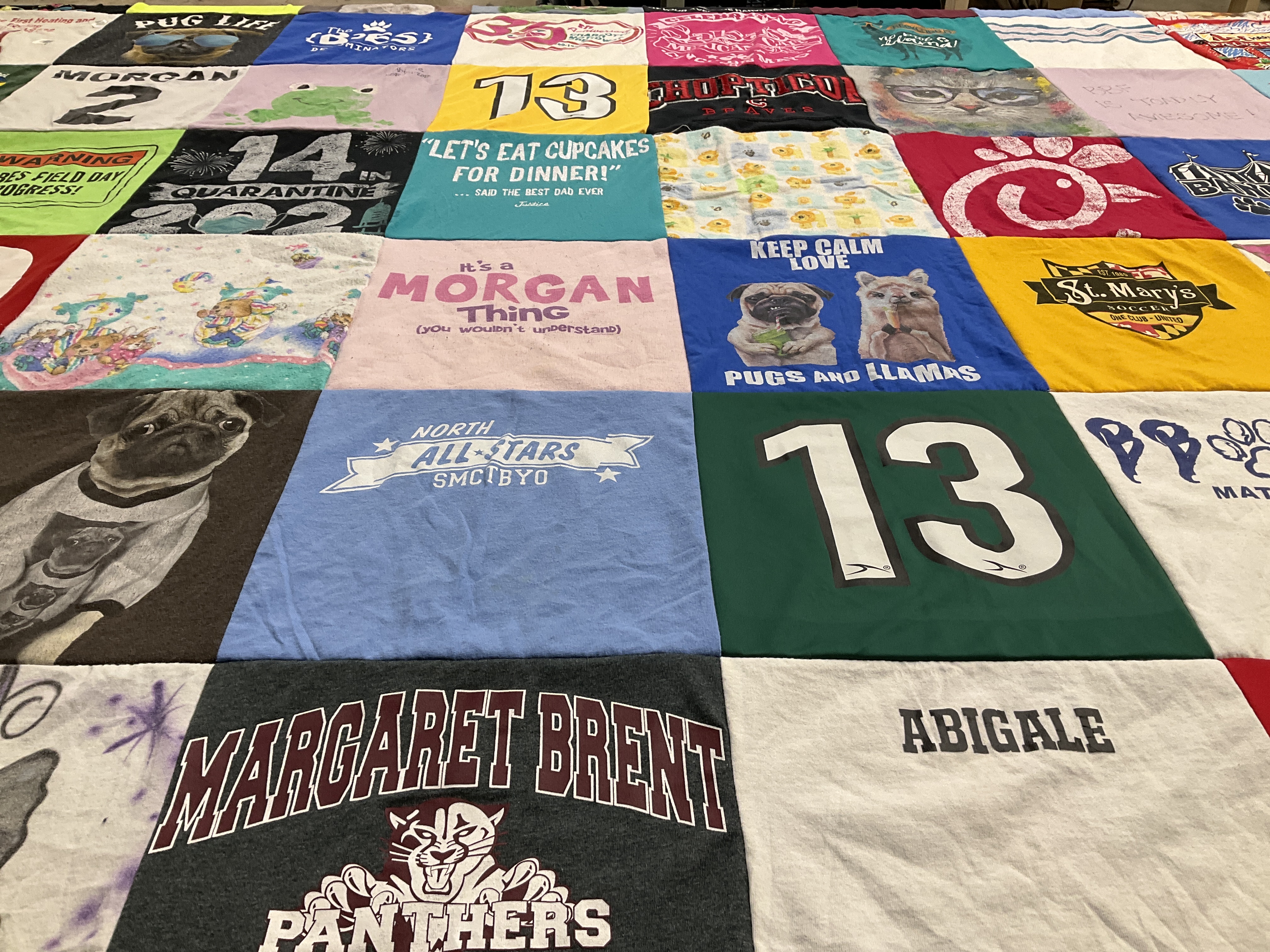 T-shirt quilt from margaret brent middle school by Carrie from MD