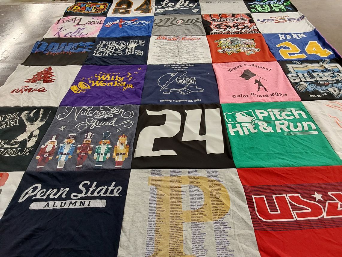 T-shirt quilt from penn state university by Shawn from AZ