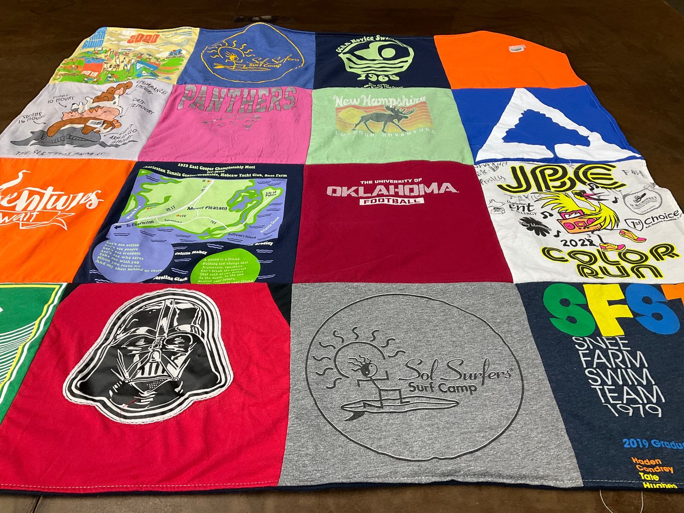T-shirt quilt from the university of oklahoma by David from SC