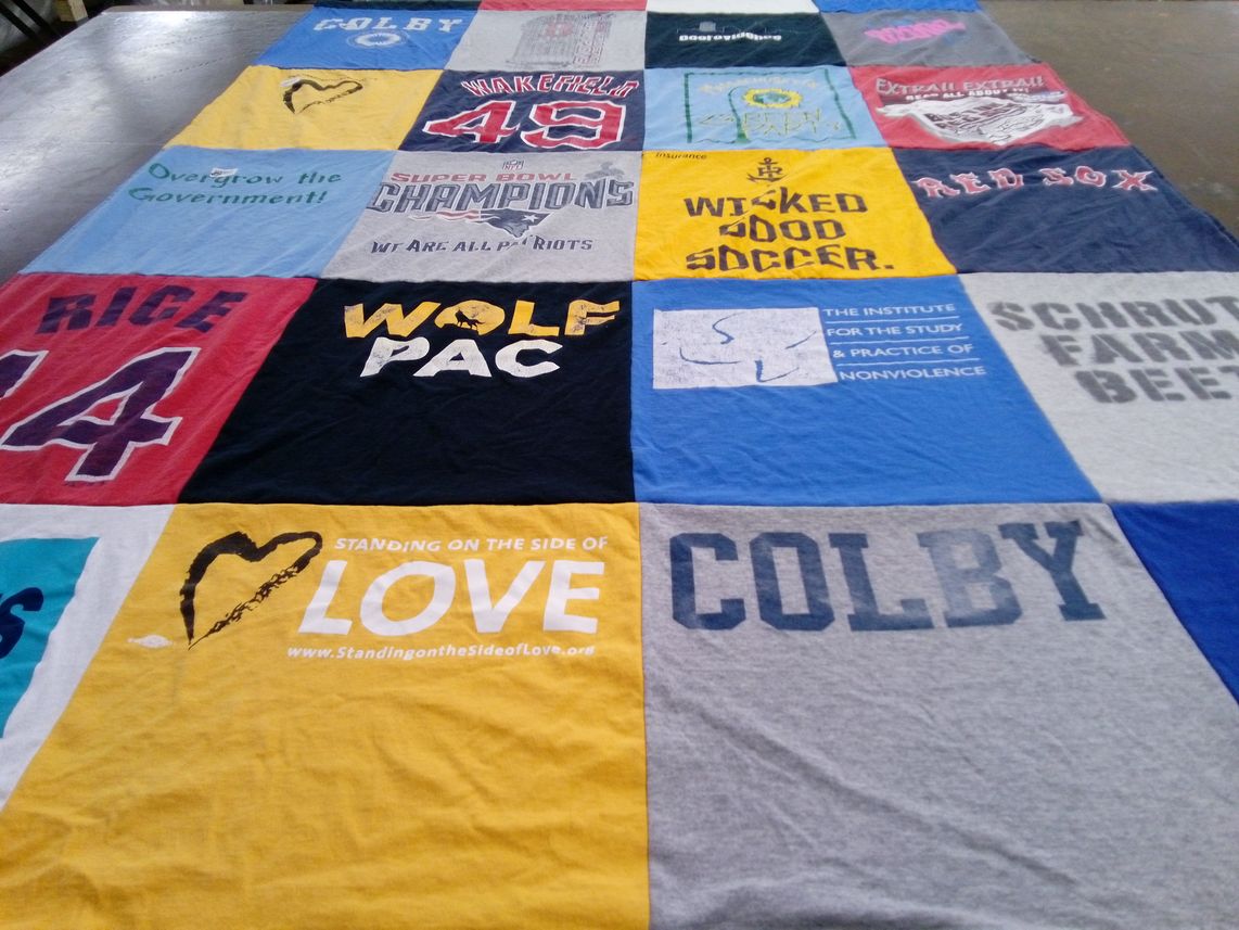 T-shirt quilt featuring wakefield high school by Lauren from RI