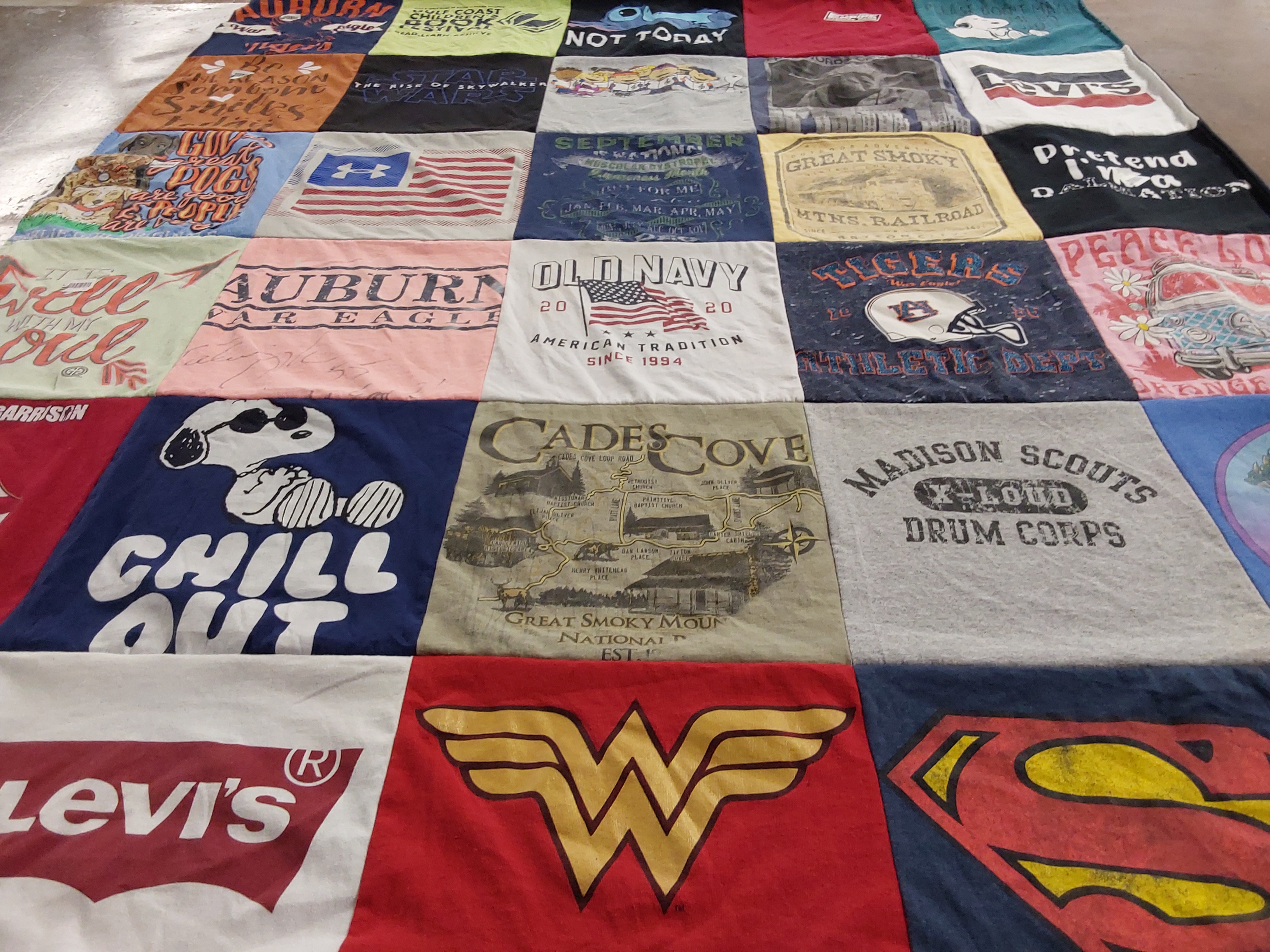 T-shirt quilt featuring auburn university athletic department by Kimberly from AL