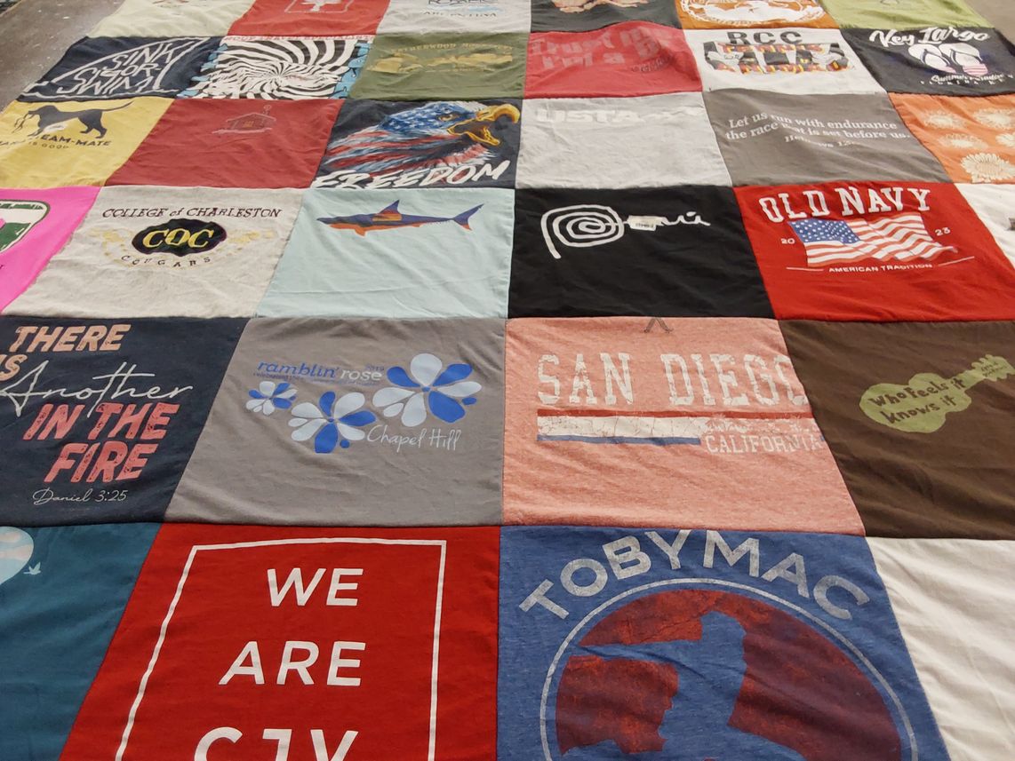 T-shirt quilt from college of charleston by Holli from NC