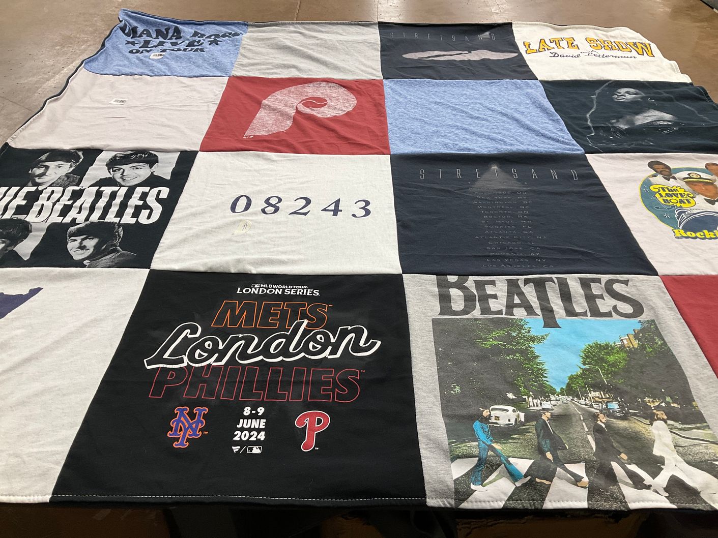 T-shirt quilt featuring new york mets, philadelphia phillies by Nicasia from NJ
