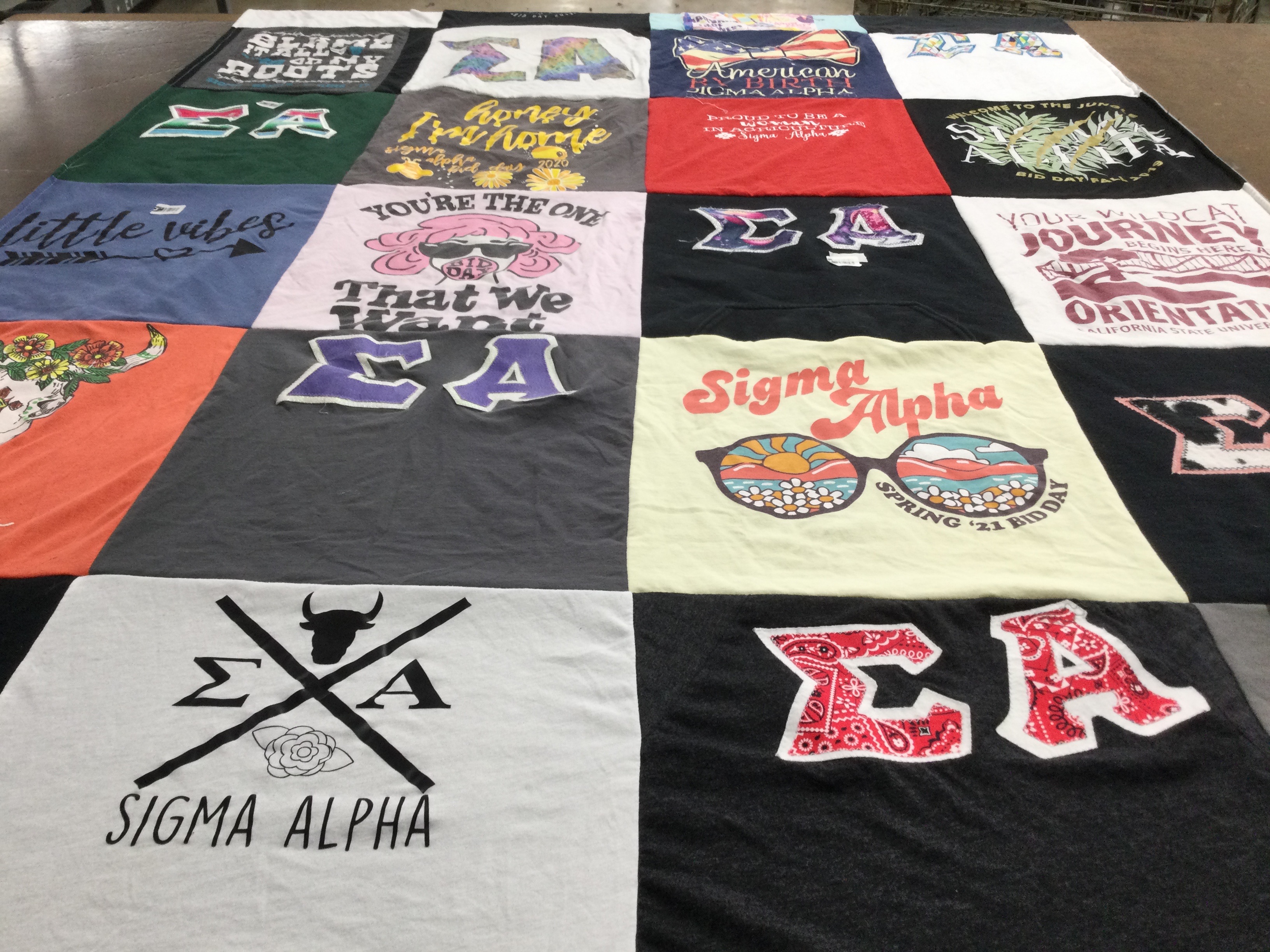 T-shirt quilt from california state university by Shannon from CA