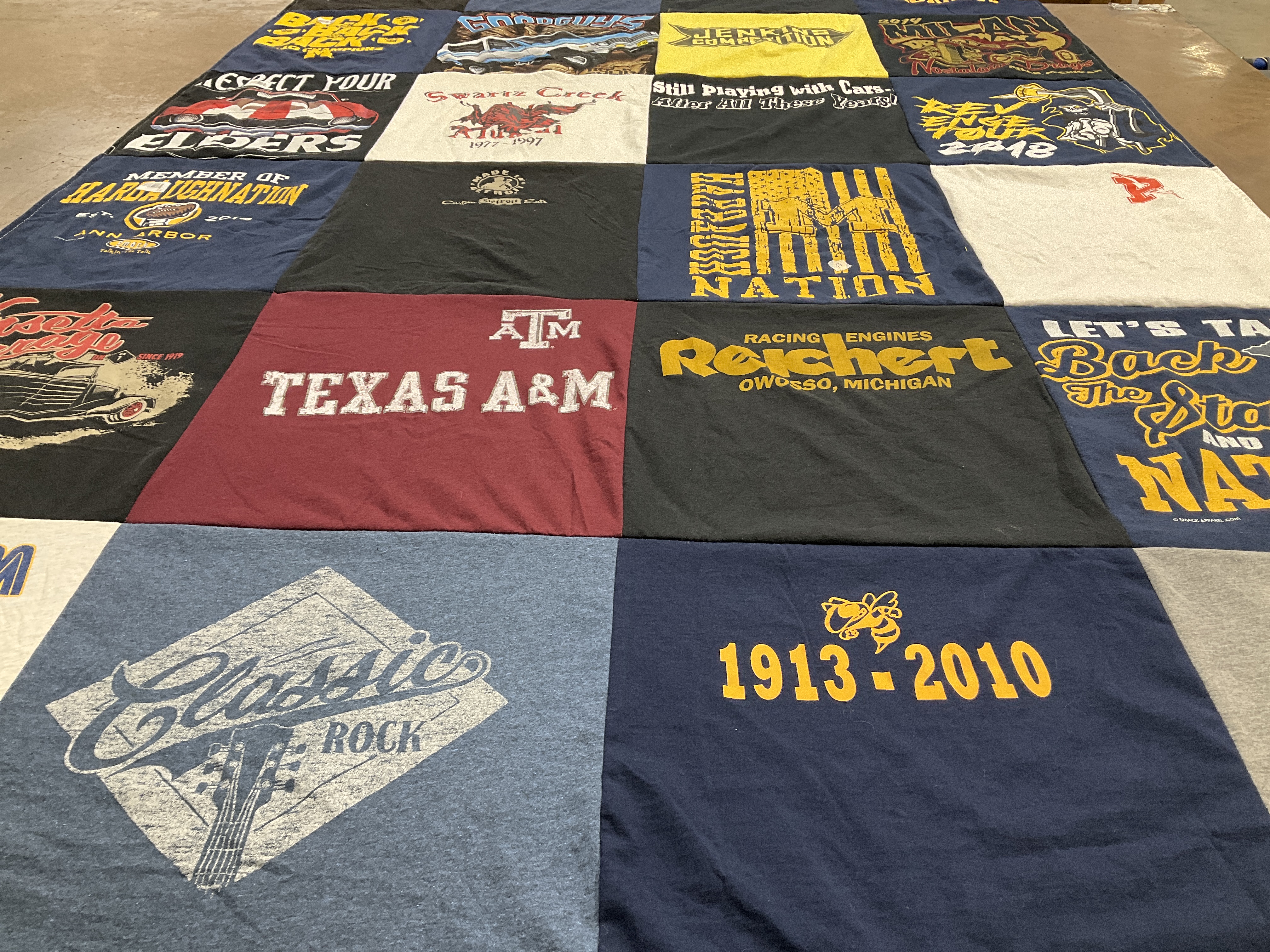 T-shirt quilt from texas a&m university by Kristina from MI