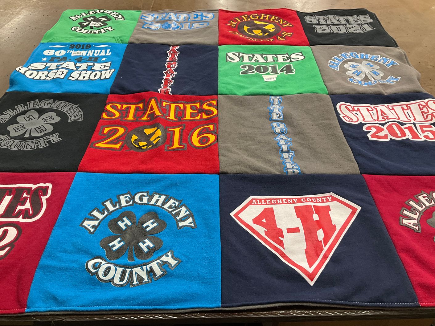 T-shirt quilt from allegheny college by Lisa from PA