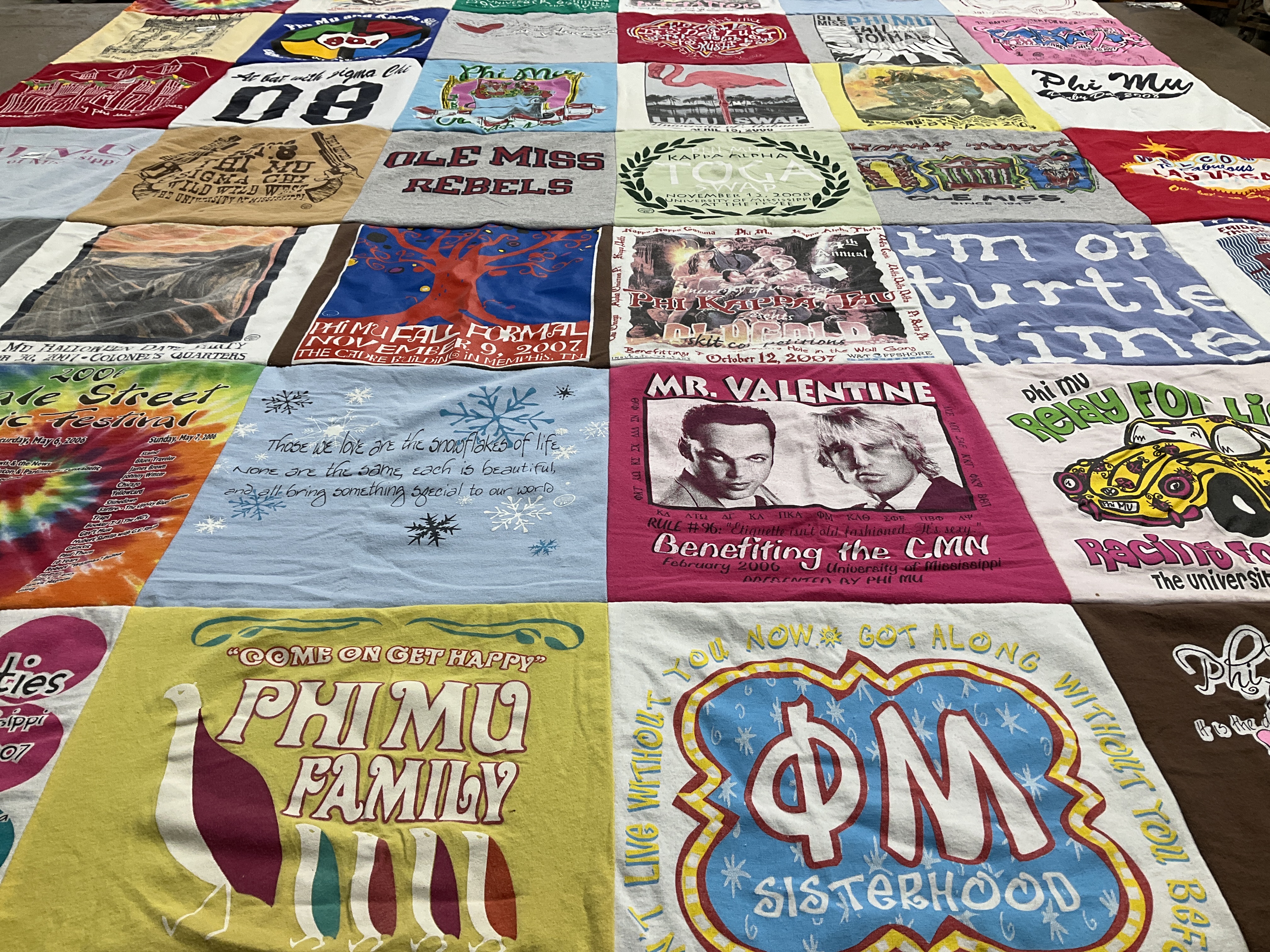 T-shirt quilt from university of mississippi by Debra from MS