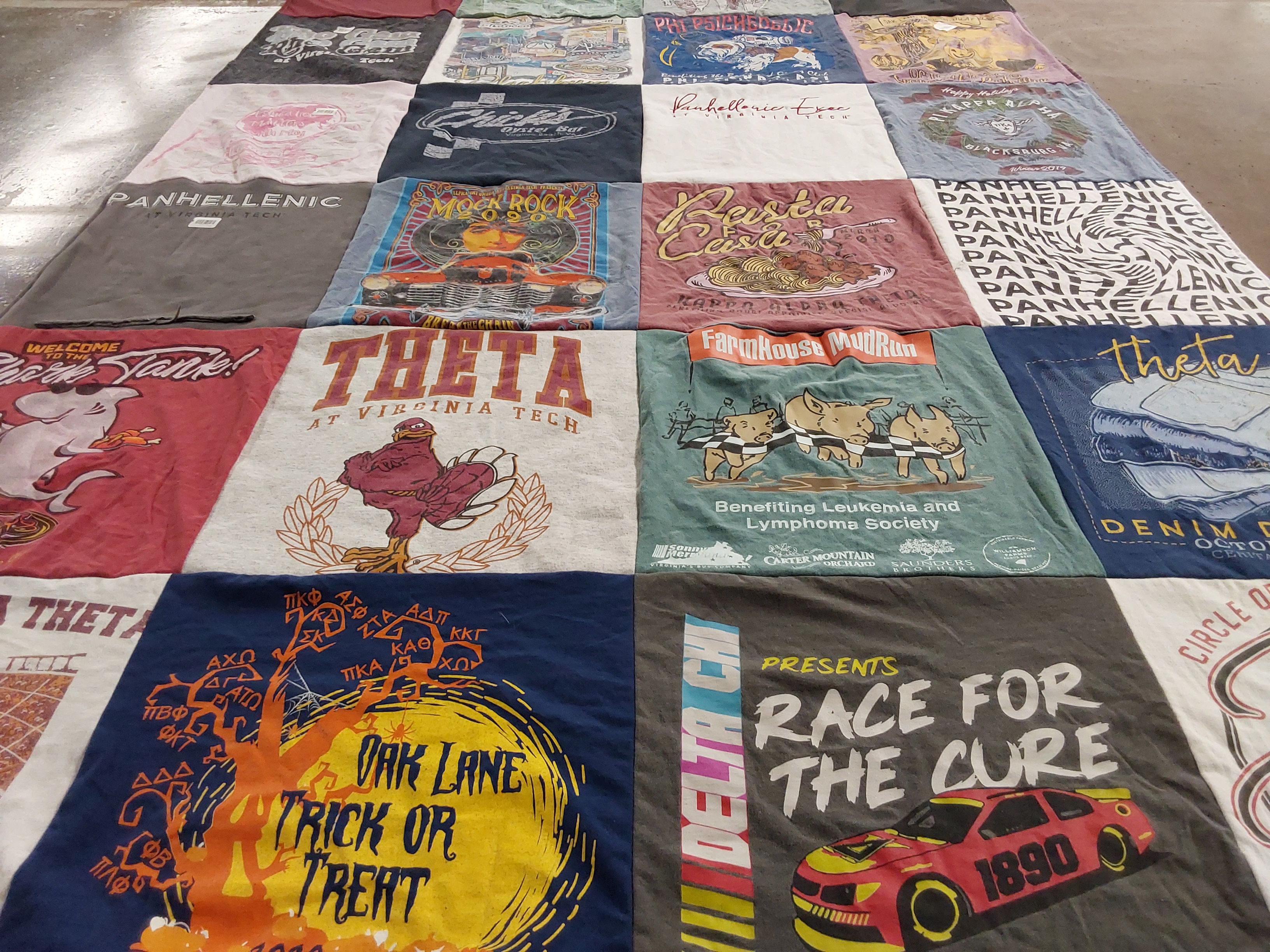 T-shirt quilt from virginia tech university by carrie from VA