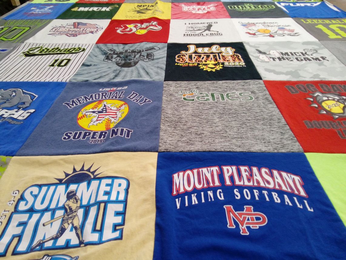 T-shirt quilt from mount pleasant viking by Amber from PA