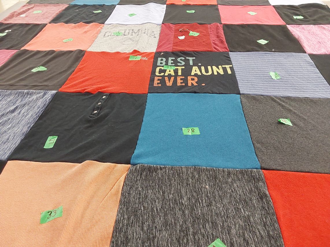 T-shirt quilt by Kathryn from AR