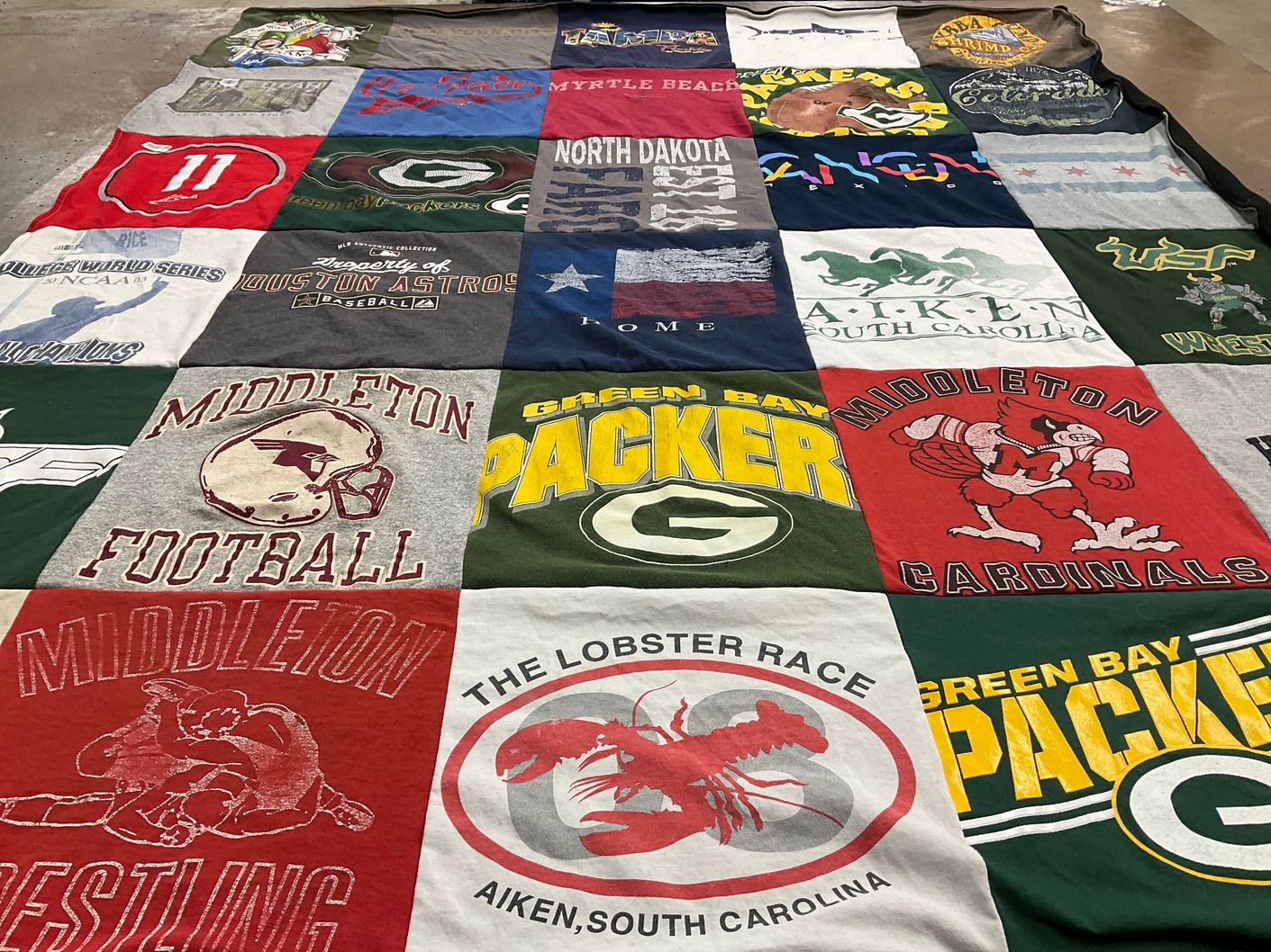 T-shirt quilt featuring green bay packers by LISA from TX