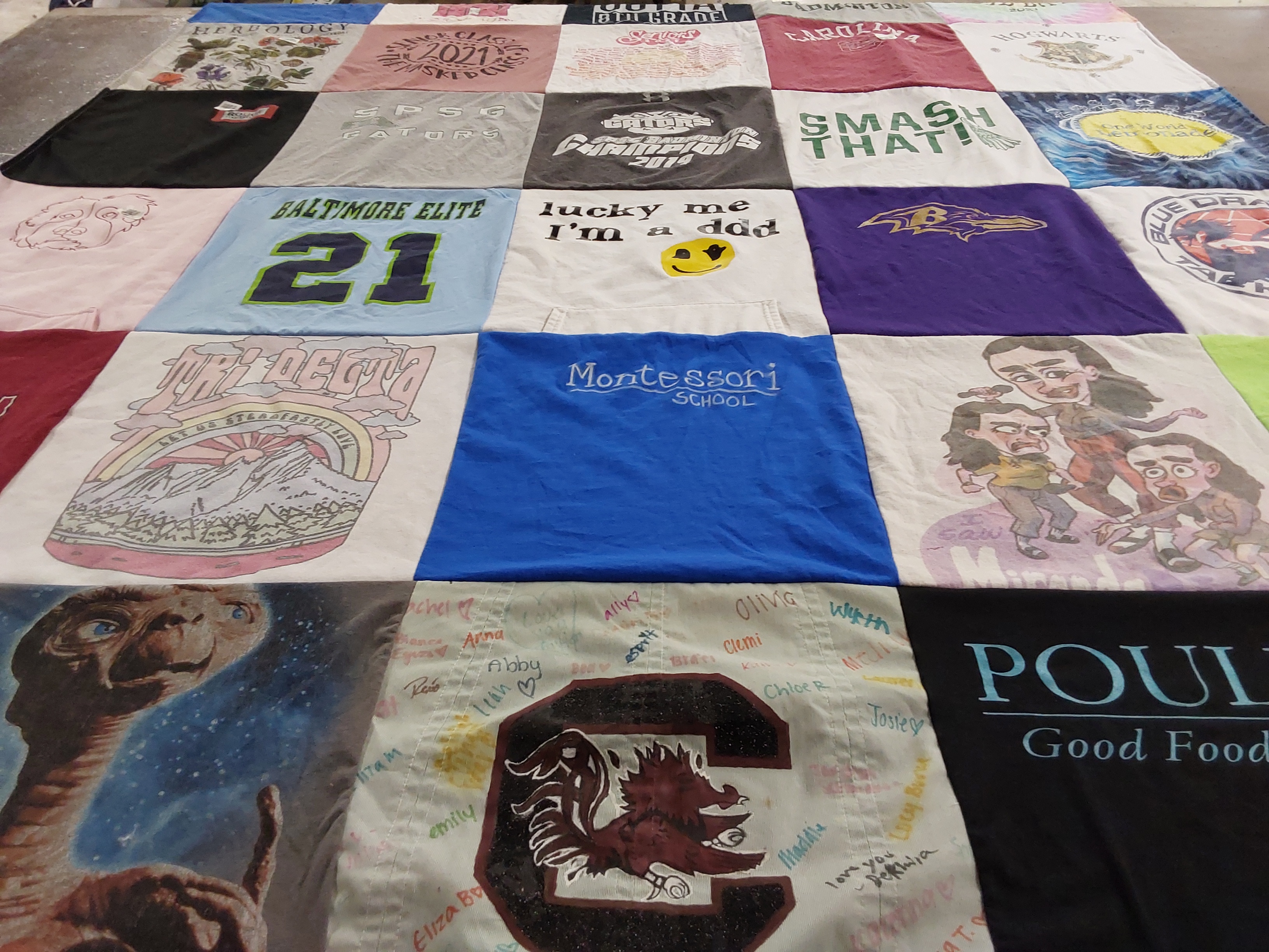 T-shirt quilt featuring baltimore ravens by Lisa from MD