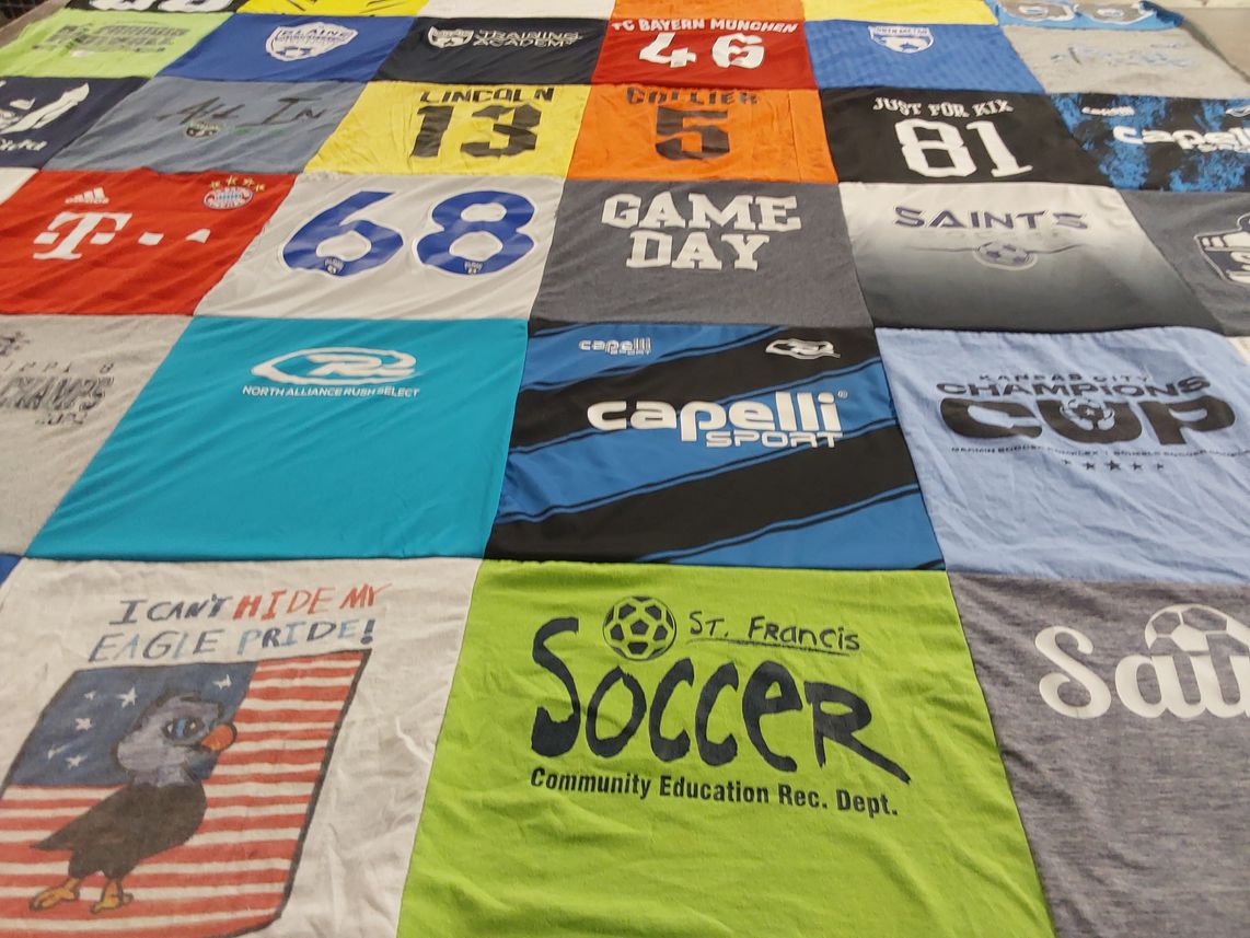 T-shirt quilt featuring north alliance rush select by Shannon from MN