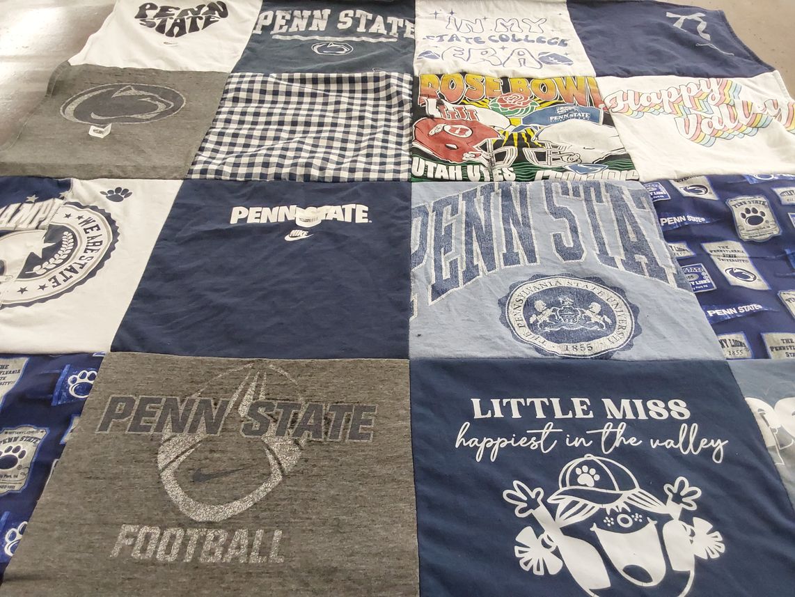T-shirt quilt featuring penn state nittany lions by Nicole from PA