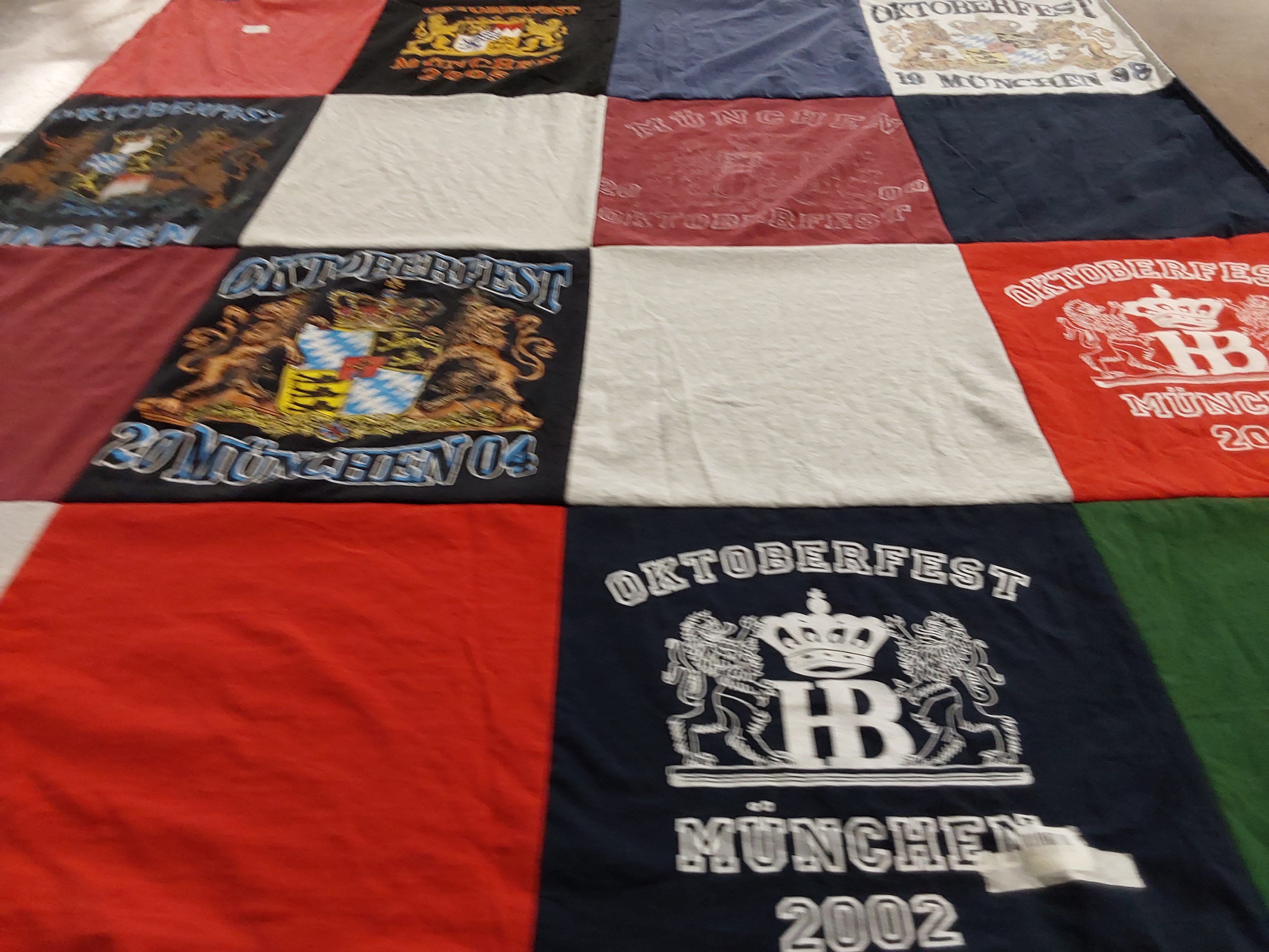 T-shirt quilt with german culture, festivals themes by Oskar from CA