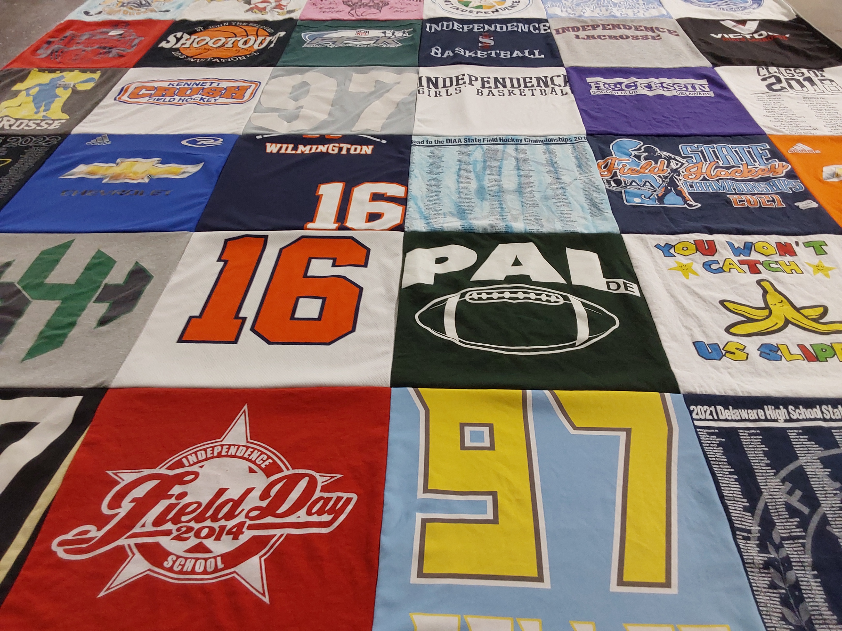 T-shirt quilt featuring independence girls basketball, independence lacrosse by Heather from DE