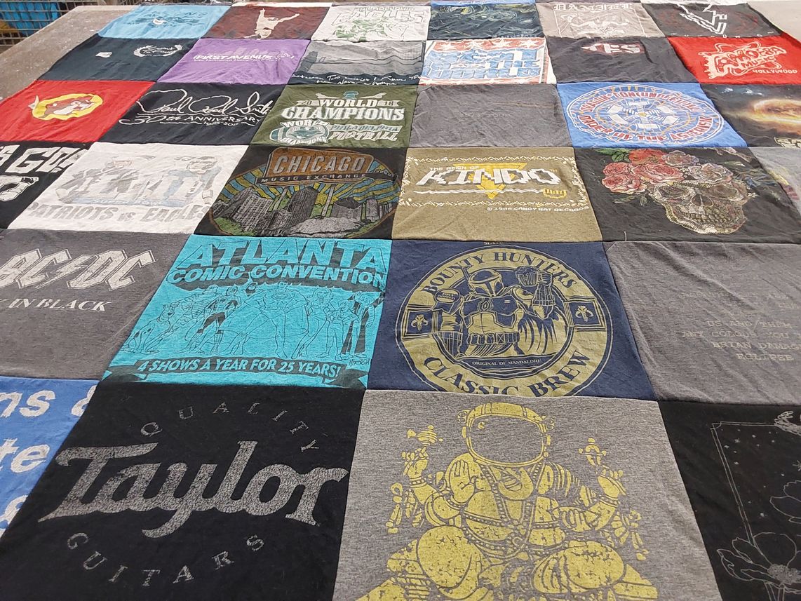 T-shirt quilt featuring eagles, patriots by Chris from GA