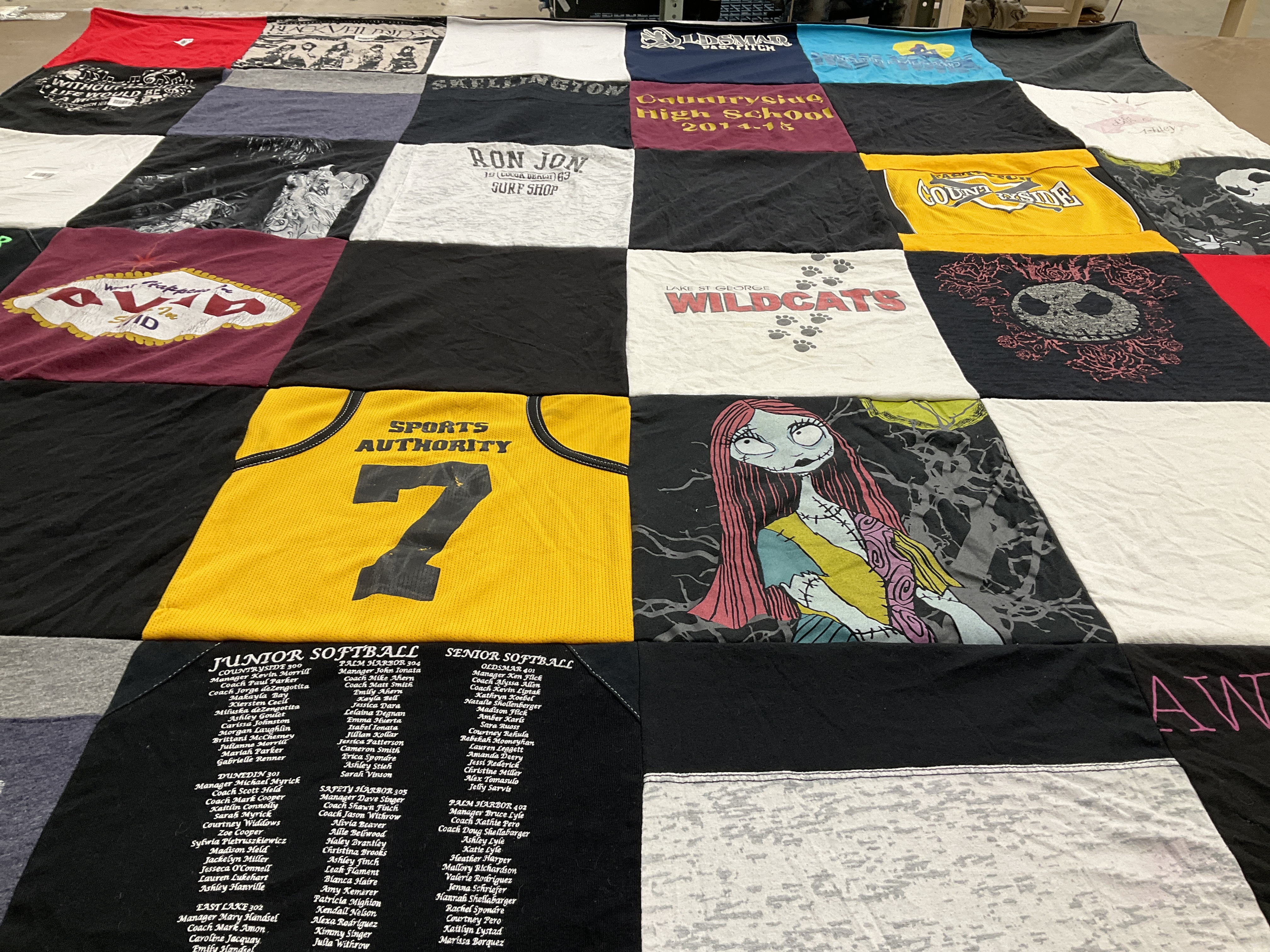 T-shirt quilt featuring wildcats by Jessica from TN