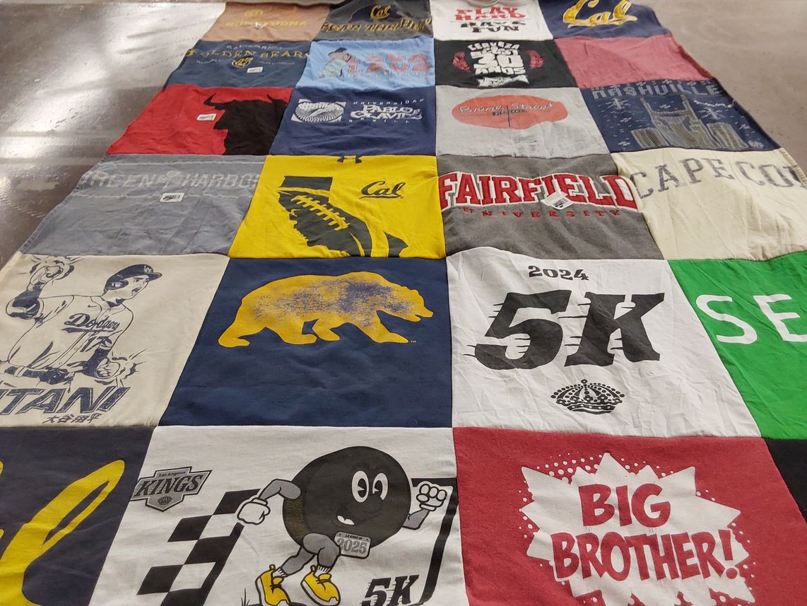 T-shirt quilt featuring los angeles dodgers by Richard from CA