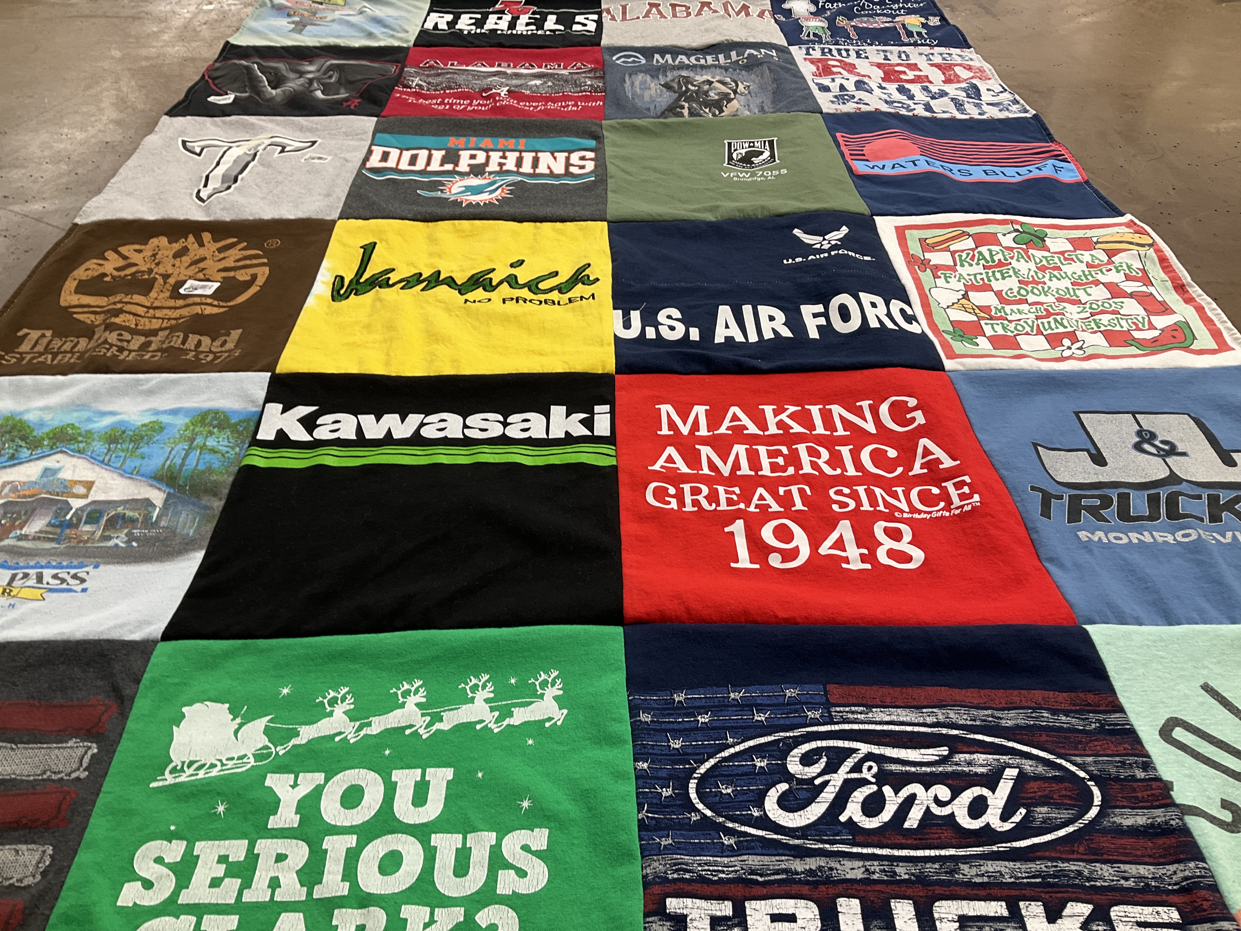 T-shirt quilt featuring miami dolphins by thomas w from AL
