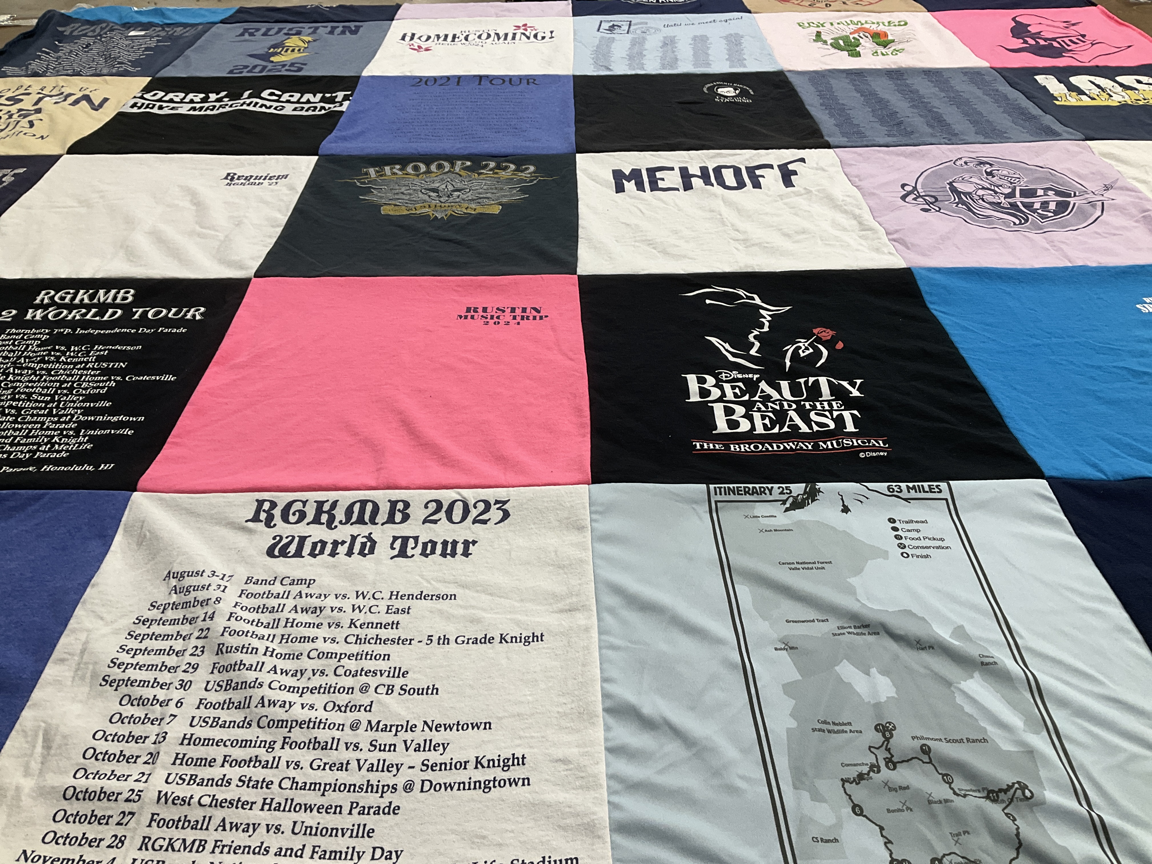 T-shirt quilt featuring rustin high school football by Jennifer from PA