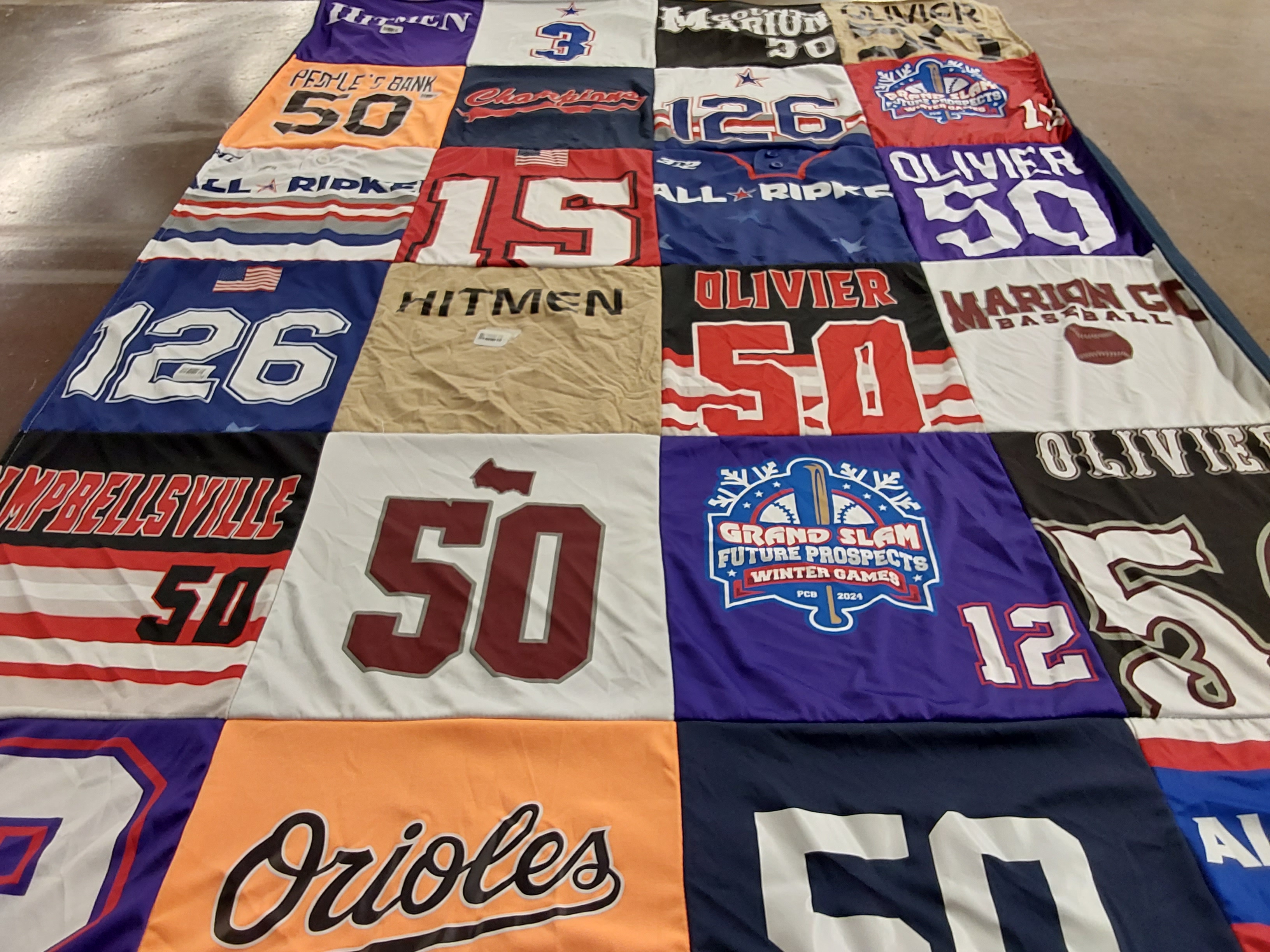 T-shirt quilt from campbellsville university, marion community college by Nena from KY