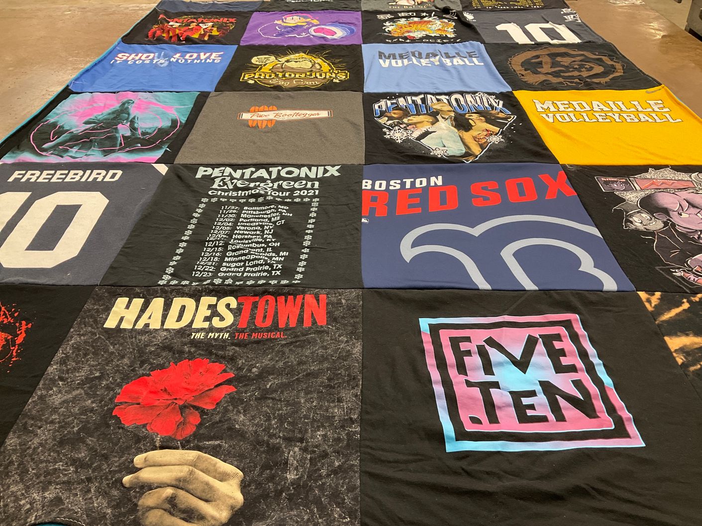 T-shirt quilt featuring boston red sox by Amy from NY