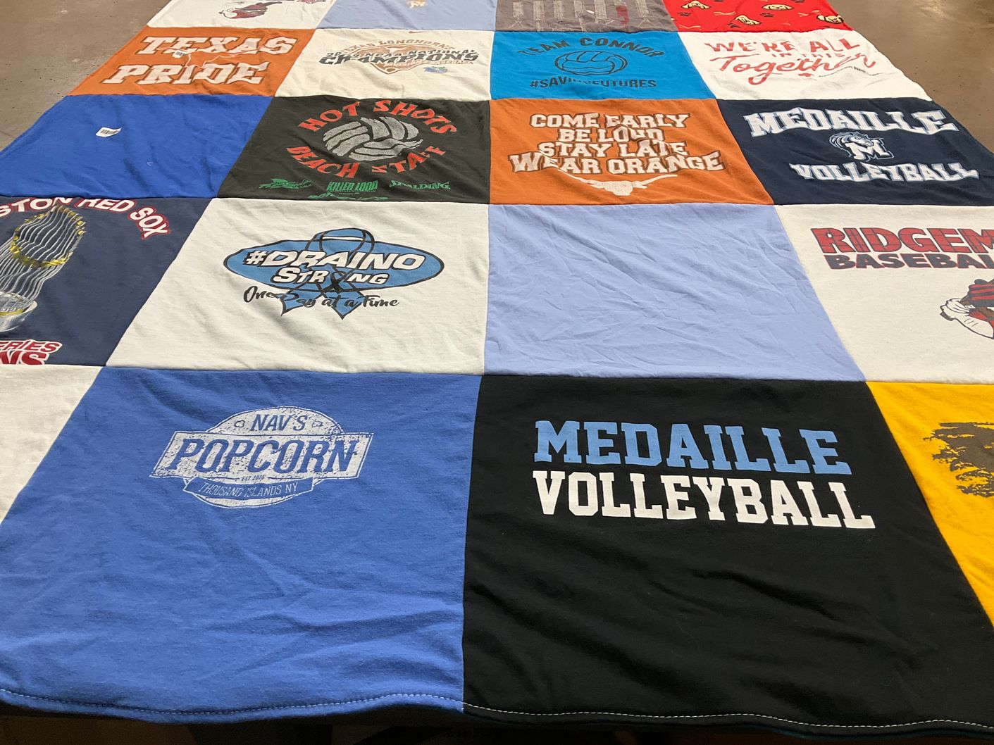 T-shirt quilt from medaille university by Amy from NY