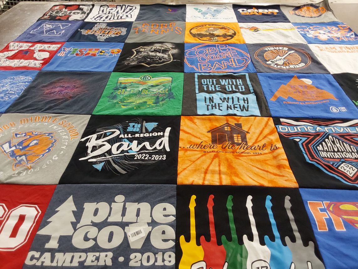 T-shirt quilt featuring cobb colony band by Dawn from TX