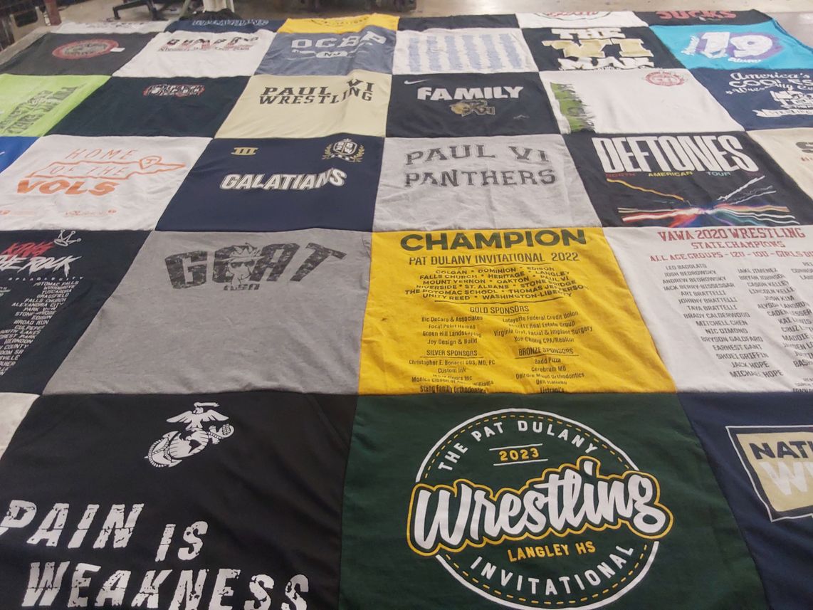 T-shirt quilt from paul vi high school, langley high school by jennifer from VA