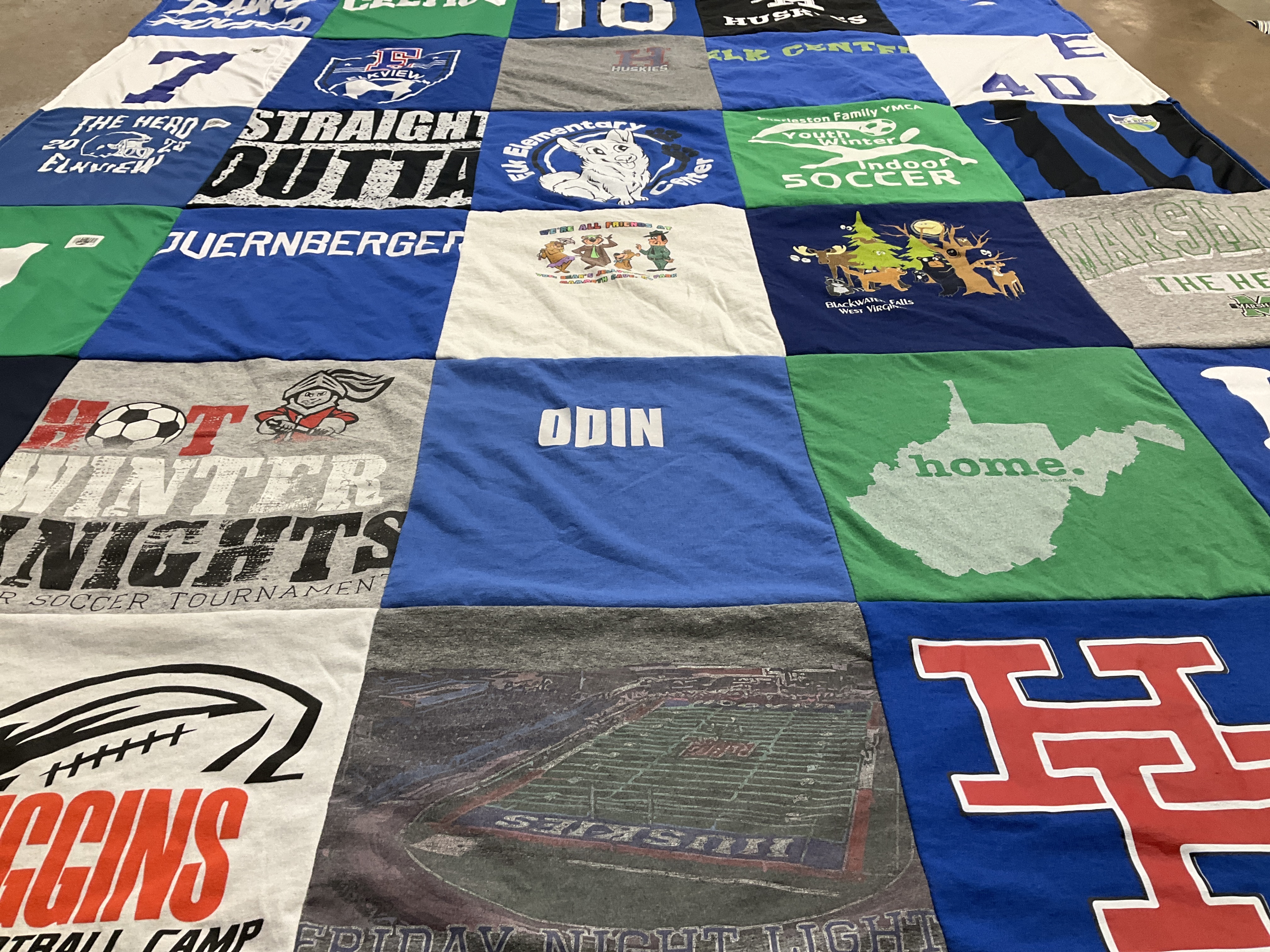 T-shirt quilt from huntington high school by Jessica from WV