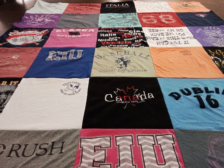 T-shirt quilt from eastern illinois university by Debra from IL