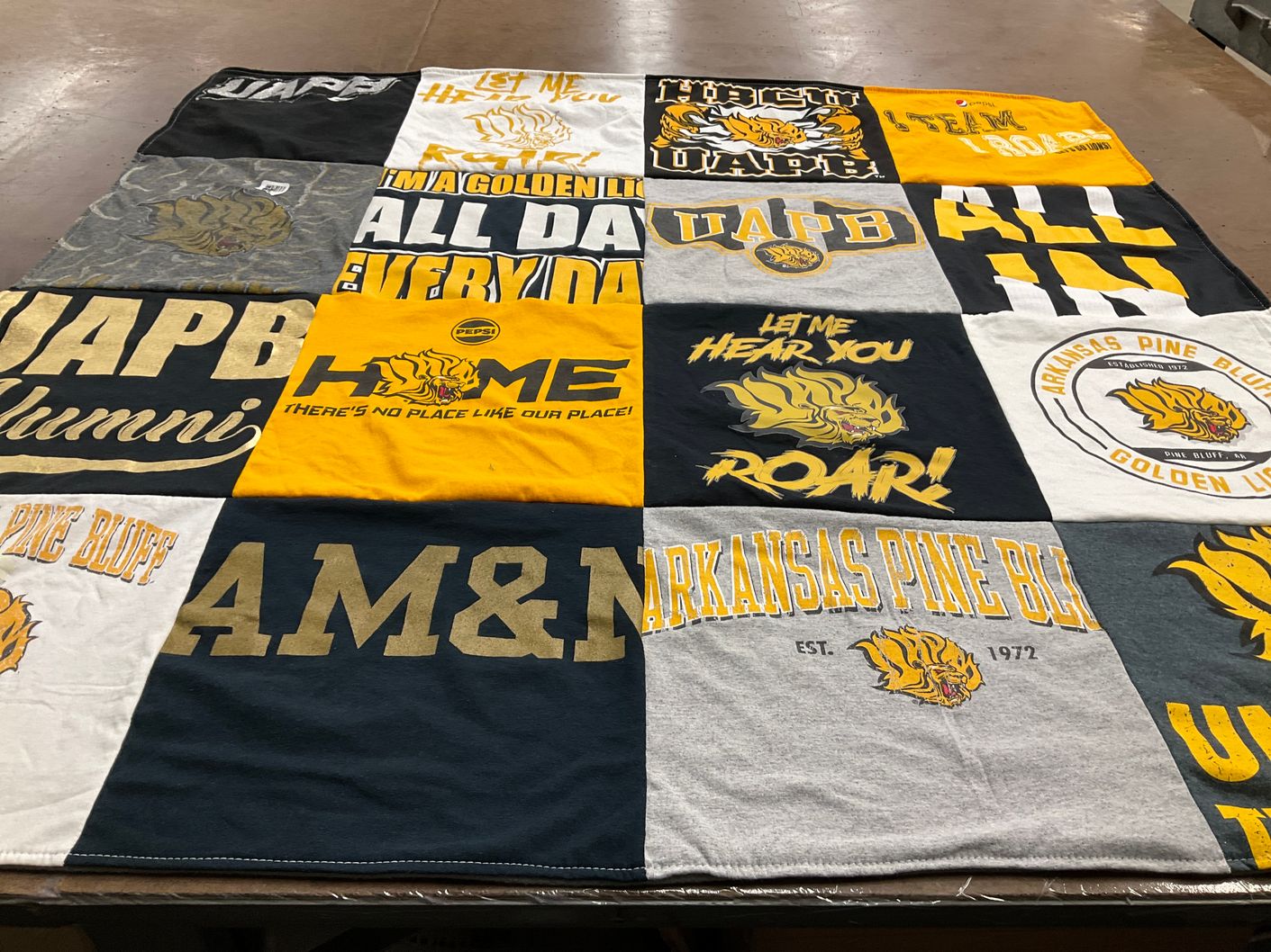 T-shirt quilt from university of arkansas at pine bluff by Thelma from AR