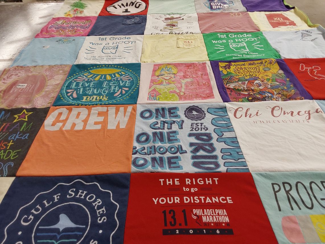 T-shirt quilt from manor elementary school by Angie from AL