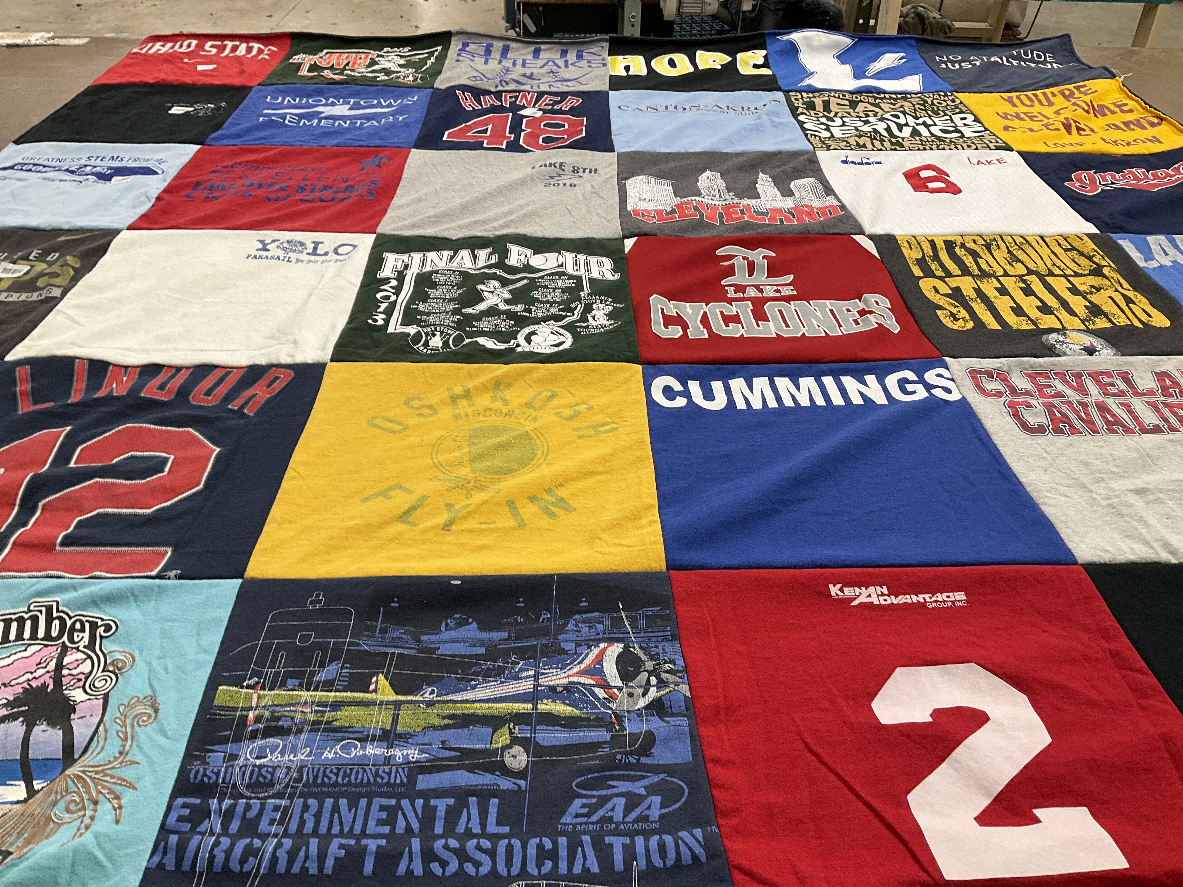 T-shirt quilt featuring cleveland cavaliers, pittsburgh steelers by Nicole from OH