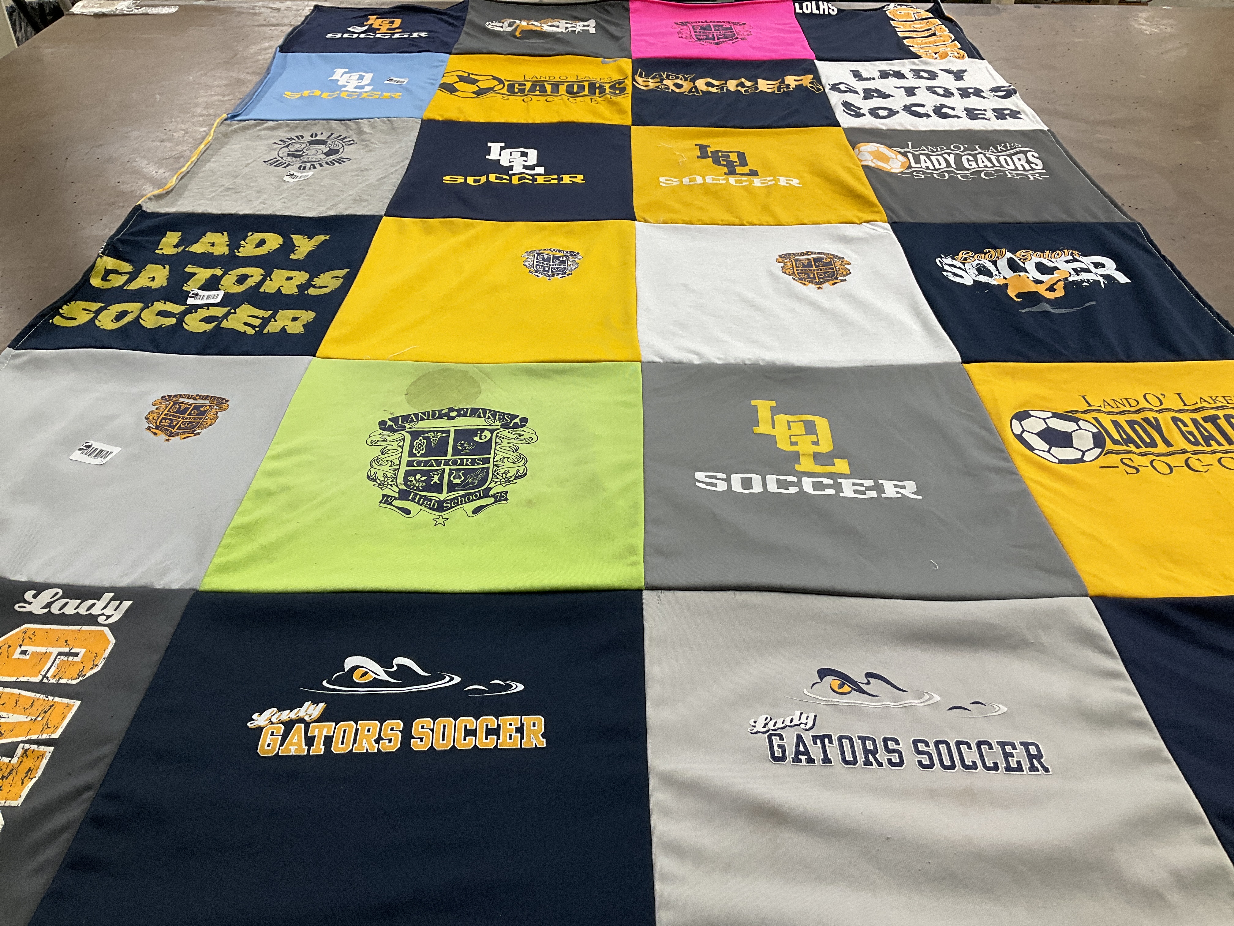 T-shirt quilt featuring lady gators soccer by Vicky from FL