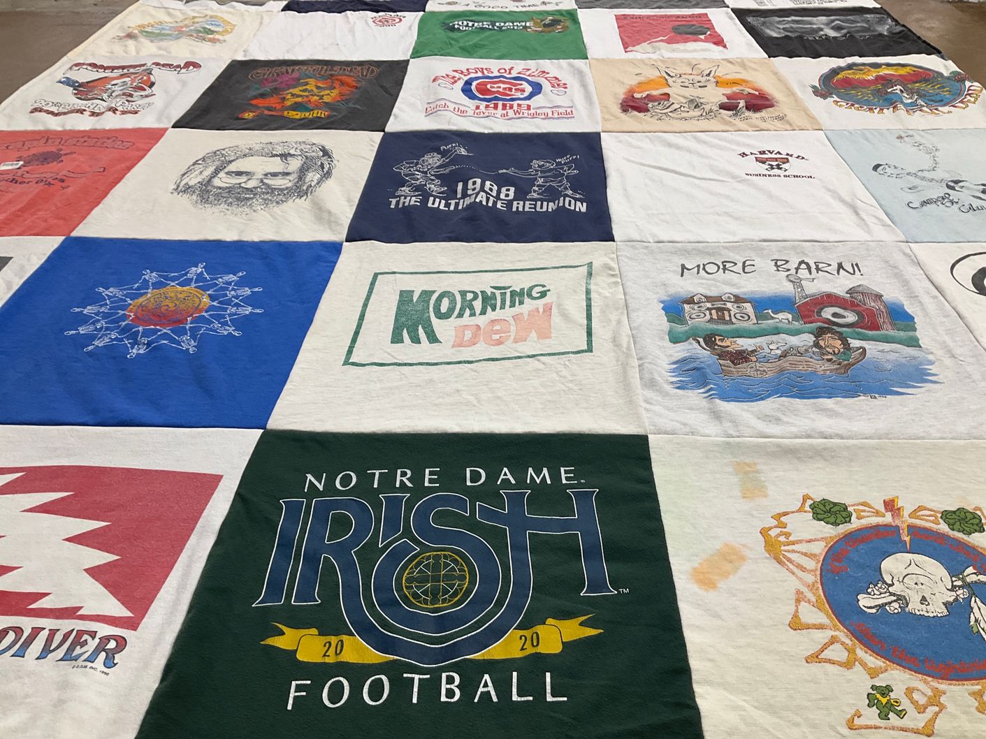 T-shirt quilt featuring notre dame football by Mary from TN