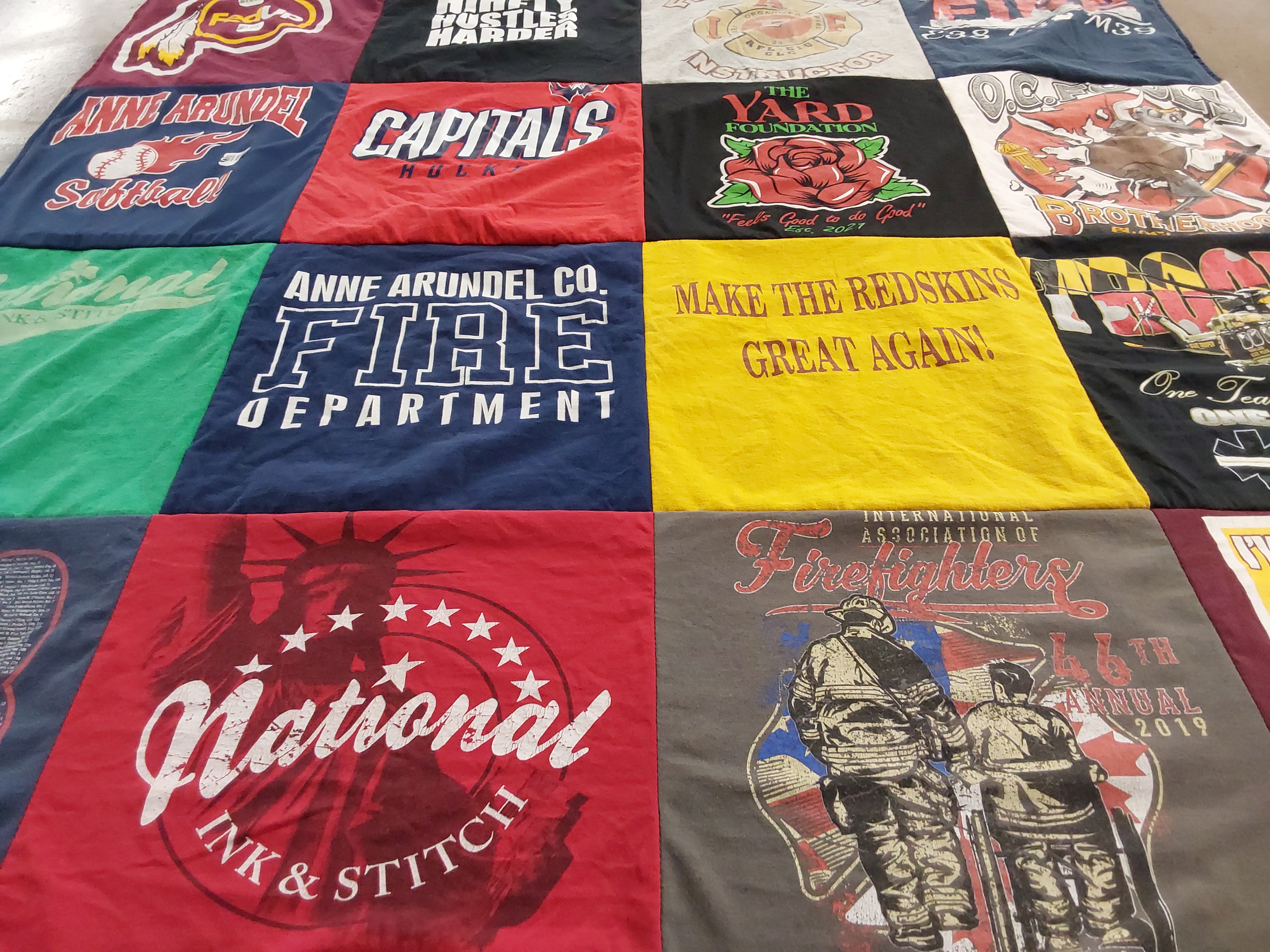 T-shirt quilt featuring washington capitals by Michelle from MD
