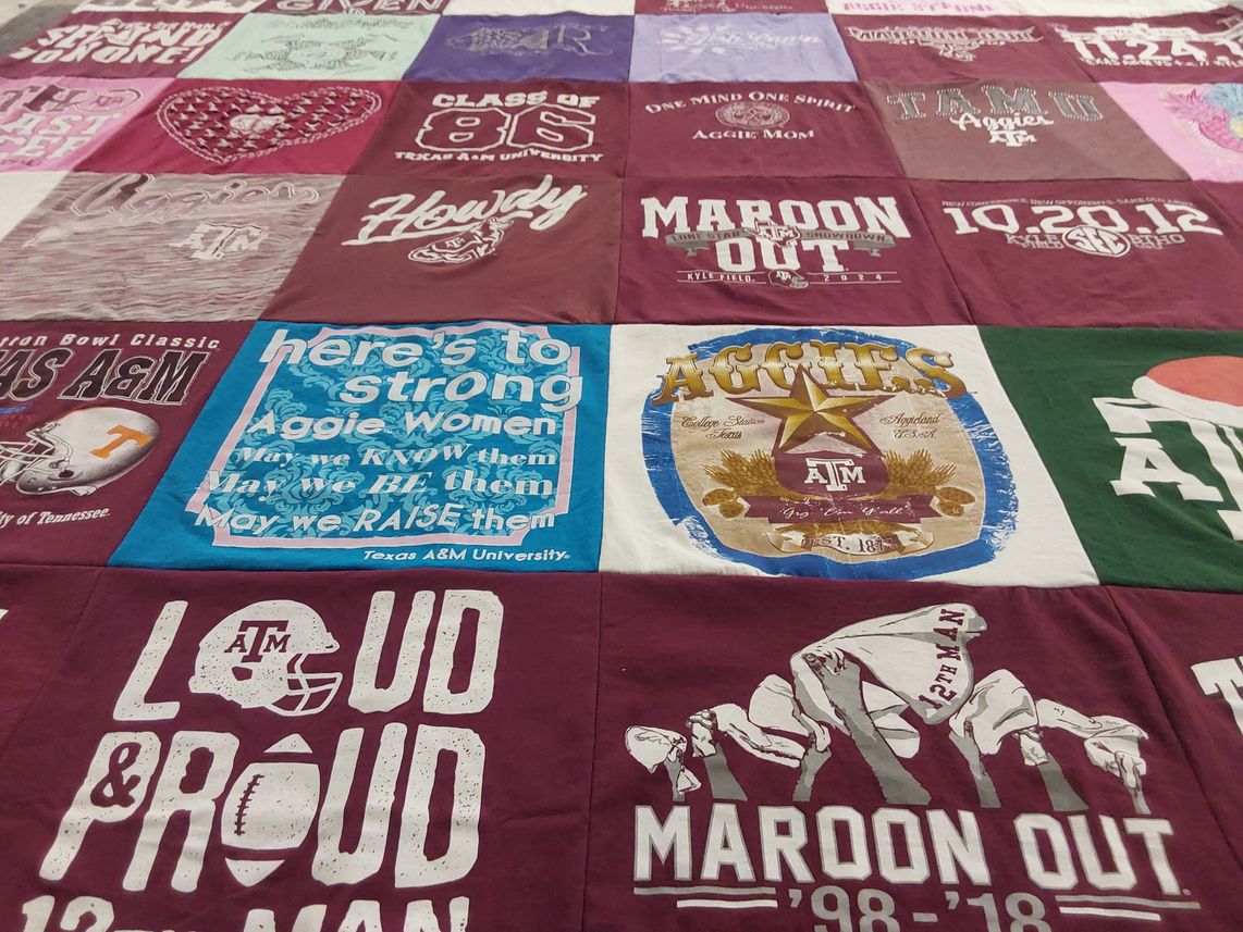 T-shirt quilt from texas a&m university by Debora from TX