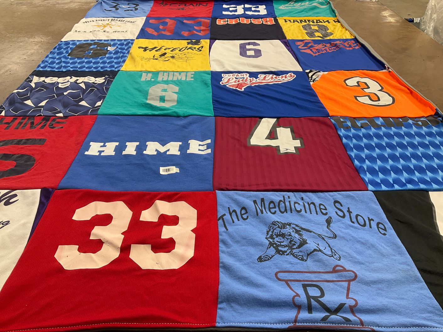 T-shirt quilt featuring durant lady lions by April from OK