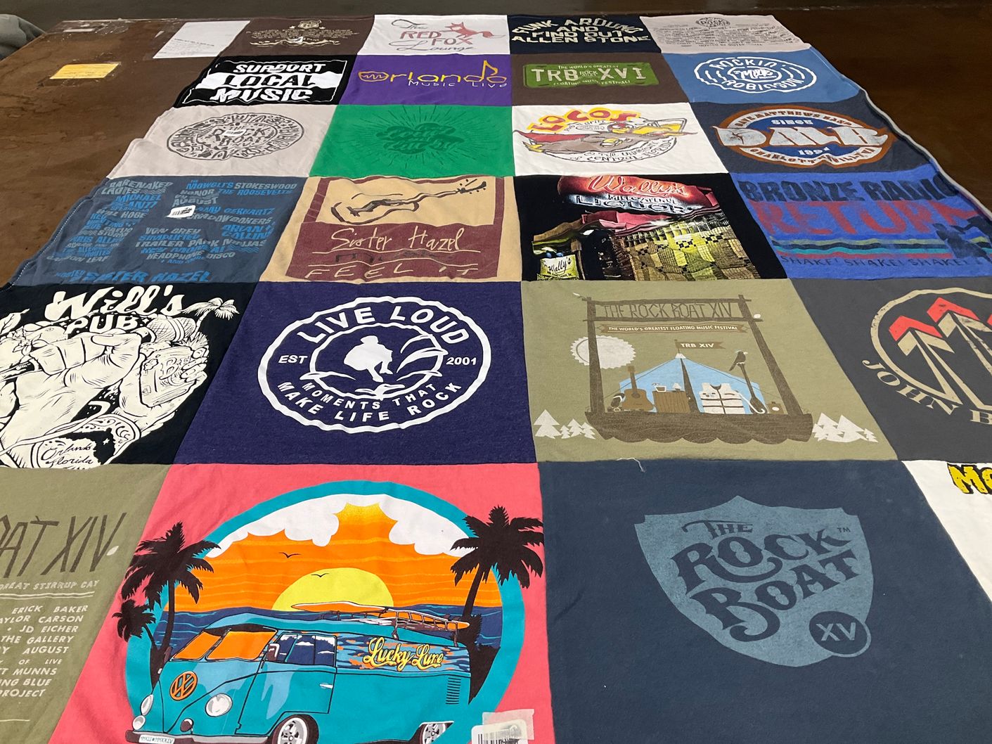 T-shirt quilt with live music, local events themes by Chris from FL