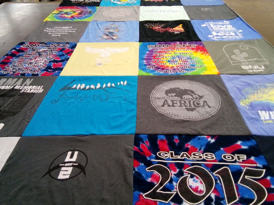 T-shirt quilt from southern nazarene university by Andrea from OK