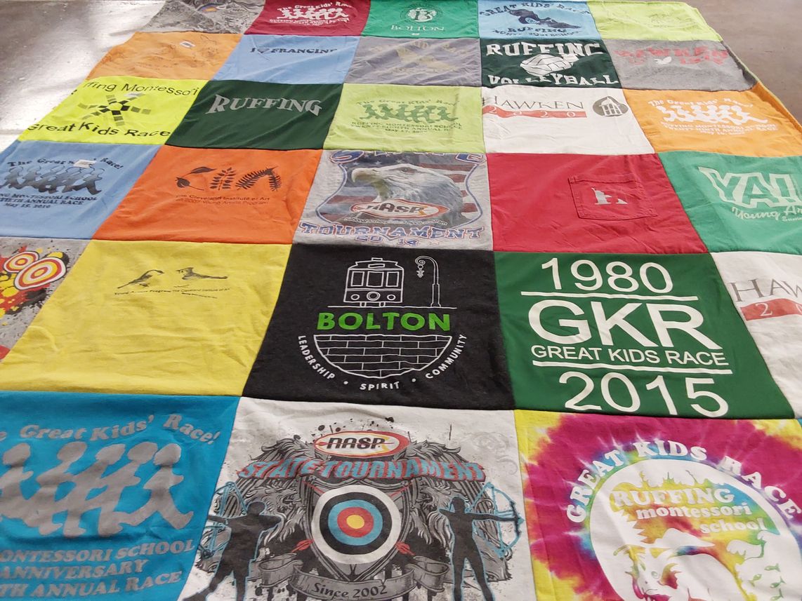 Project Repat - Hawken School T-shirt Quilt